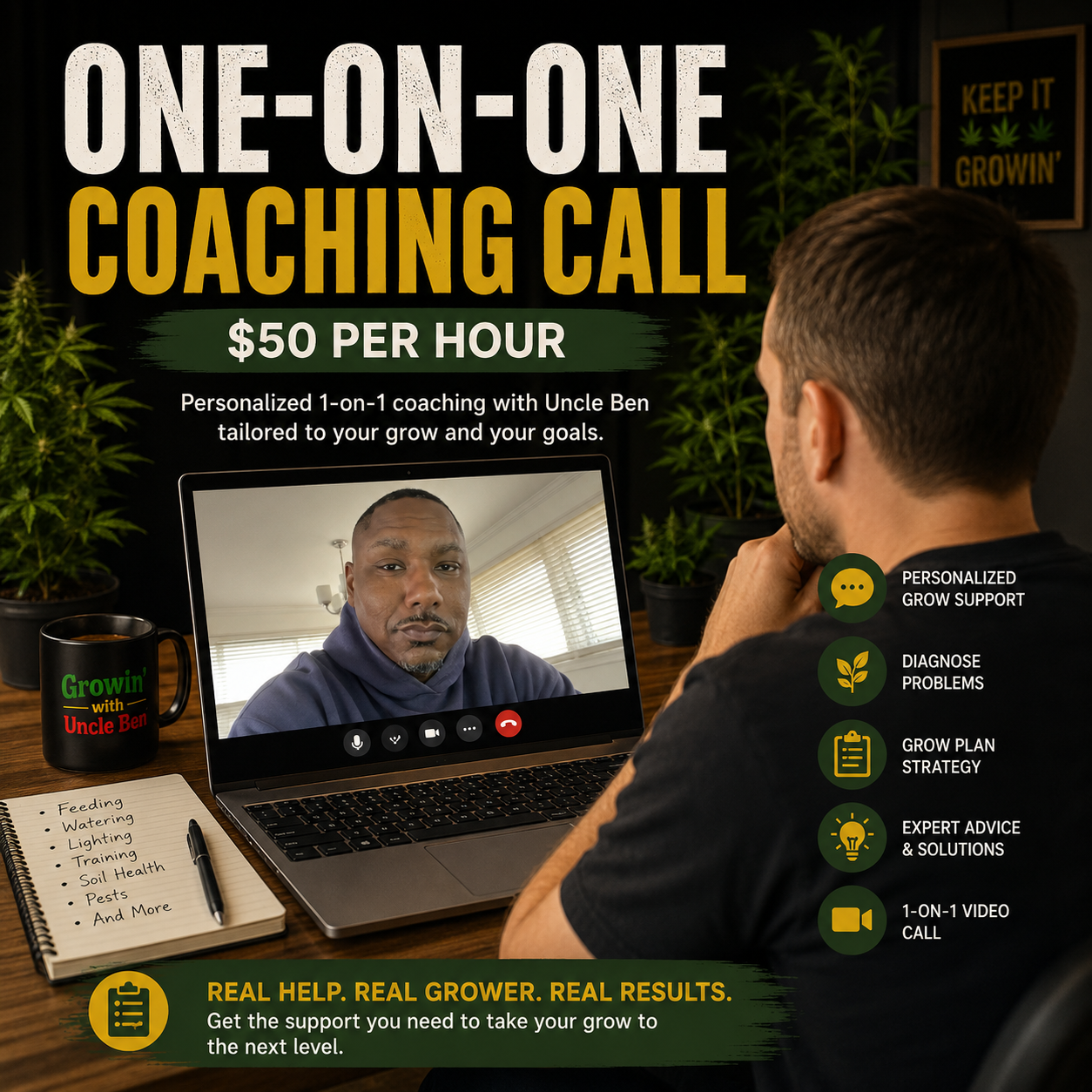 One-on-One Coaching Call – $50 per hour