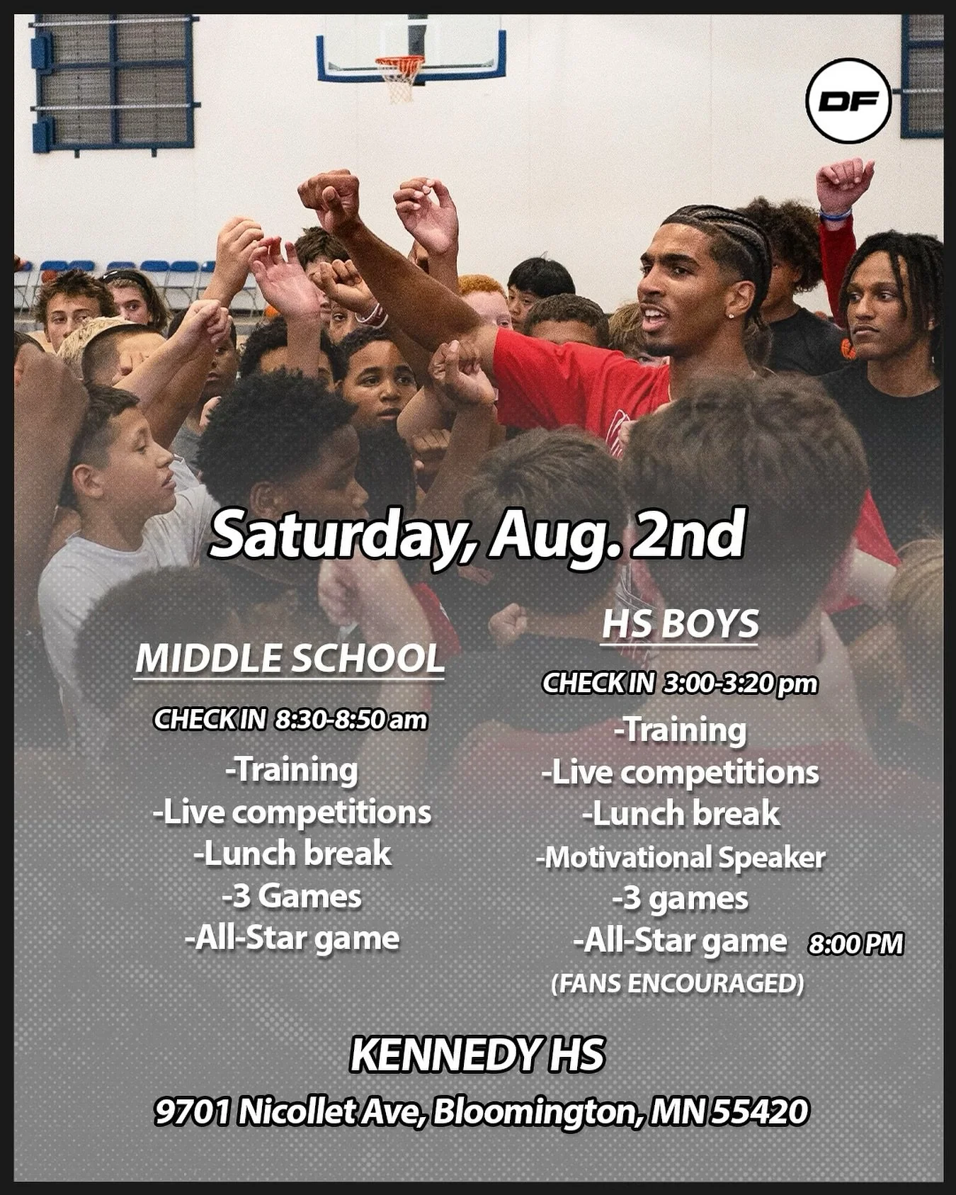 Tomorrow is the day‼️ Make sure you check the camp itinerary and show up on time. Let’s work🤘🏽