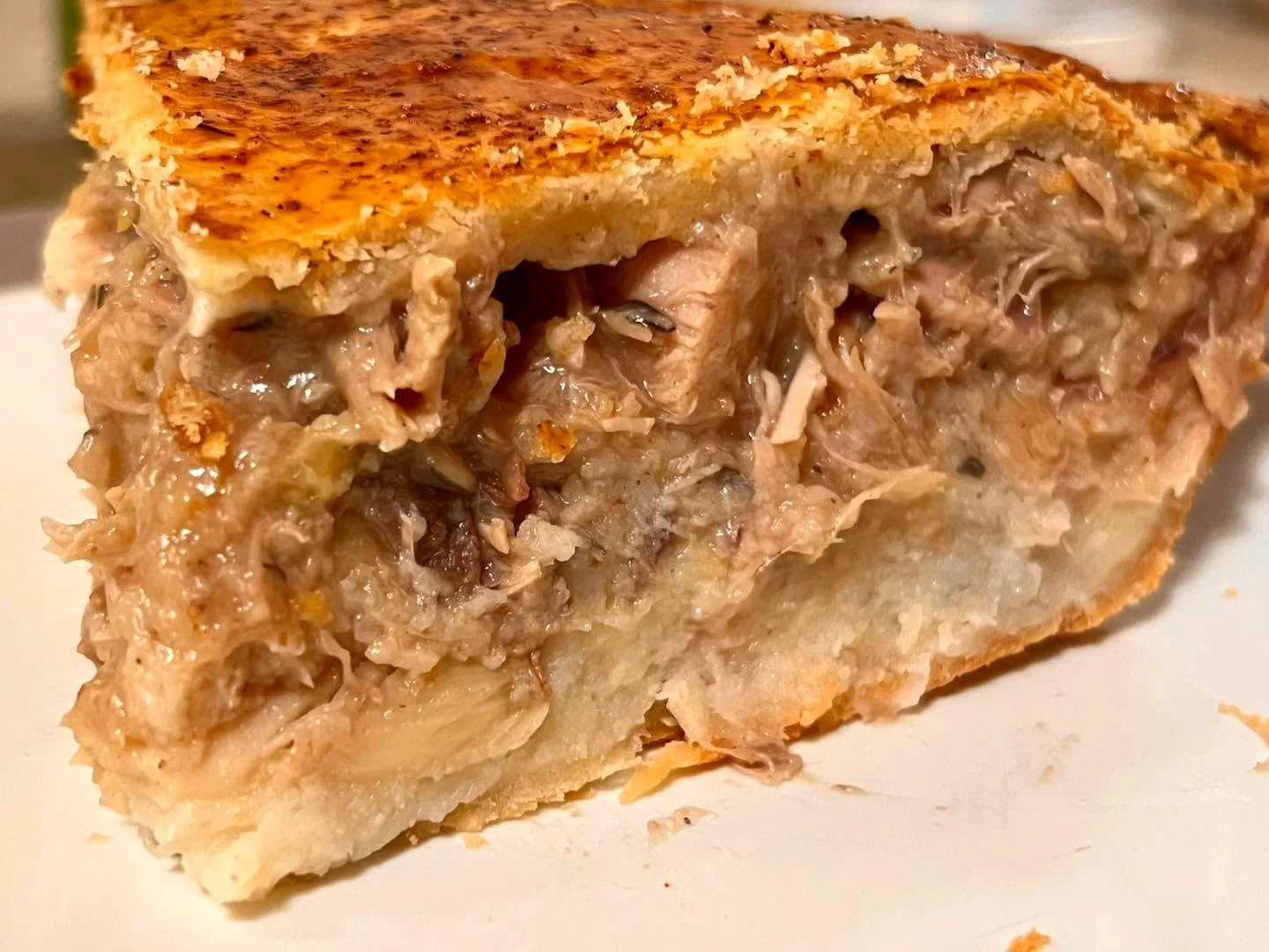 Our Thanksgiving Pie has all the good stuff in one place: Turkey, gravy, stuffing, mashed potatoes, and cranberry sauce baked together in a cozy, sliceable pie. 

It&rsquo;s everything you love about the holiday meal, without the full spread- perfect