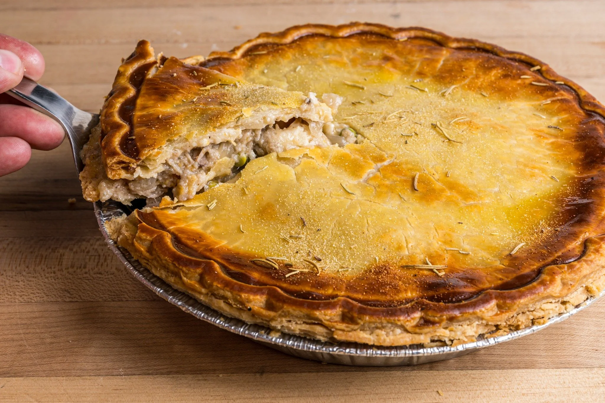 Turkey Pot Pie season never really ends around here 🥧

Tender Misty Knoll turkey slow-simmered with garden vegetables in a rich, savory stew&hellip; all tucked into a golden, flaky garlic &amp; herb butter crust.

It&rsquo;s the kind of thing you br