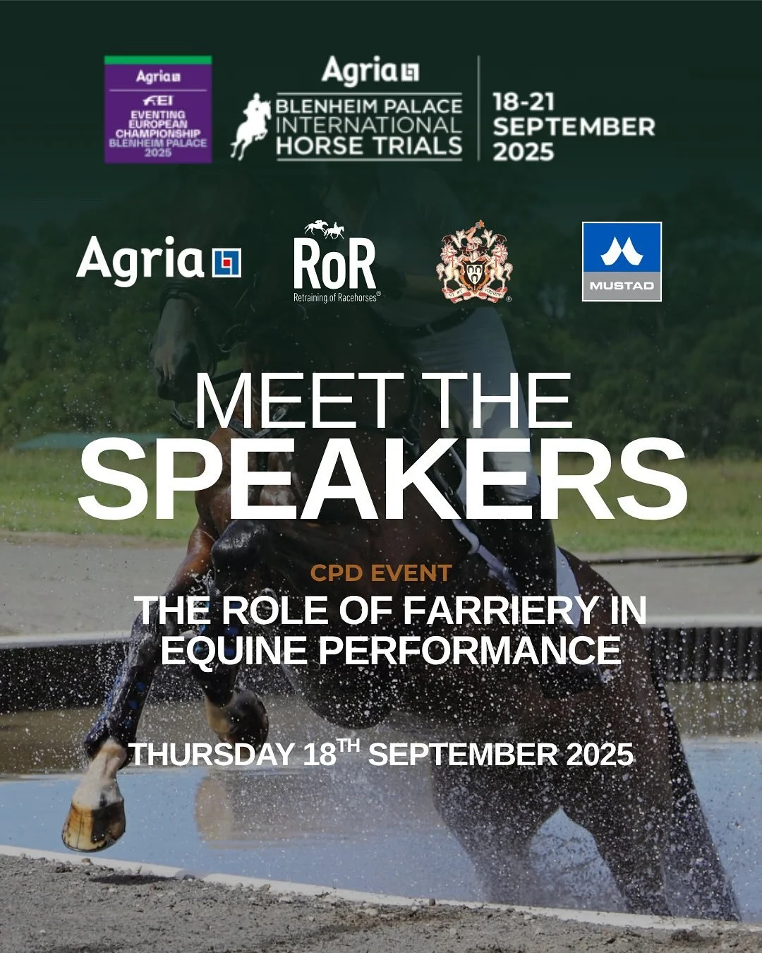 Meet the Speakers

We are incredibly proud to welcome four of the UK&rsquo;s leading farriers. 
They will share their vast knowledge, experience, and practical insights into the crucial role farriery plays in influencing equine performance, biomechan