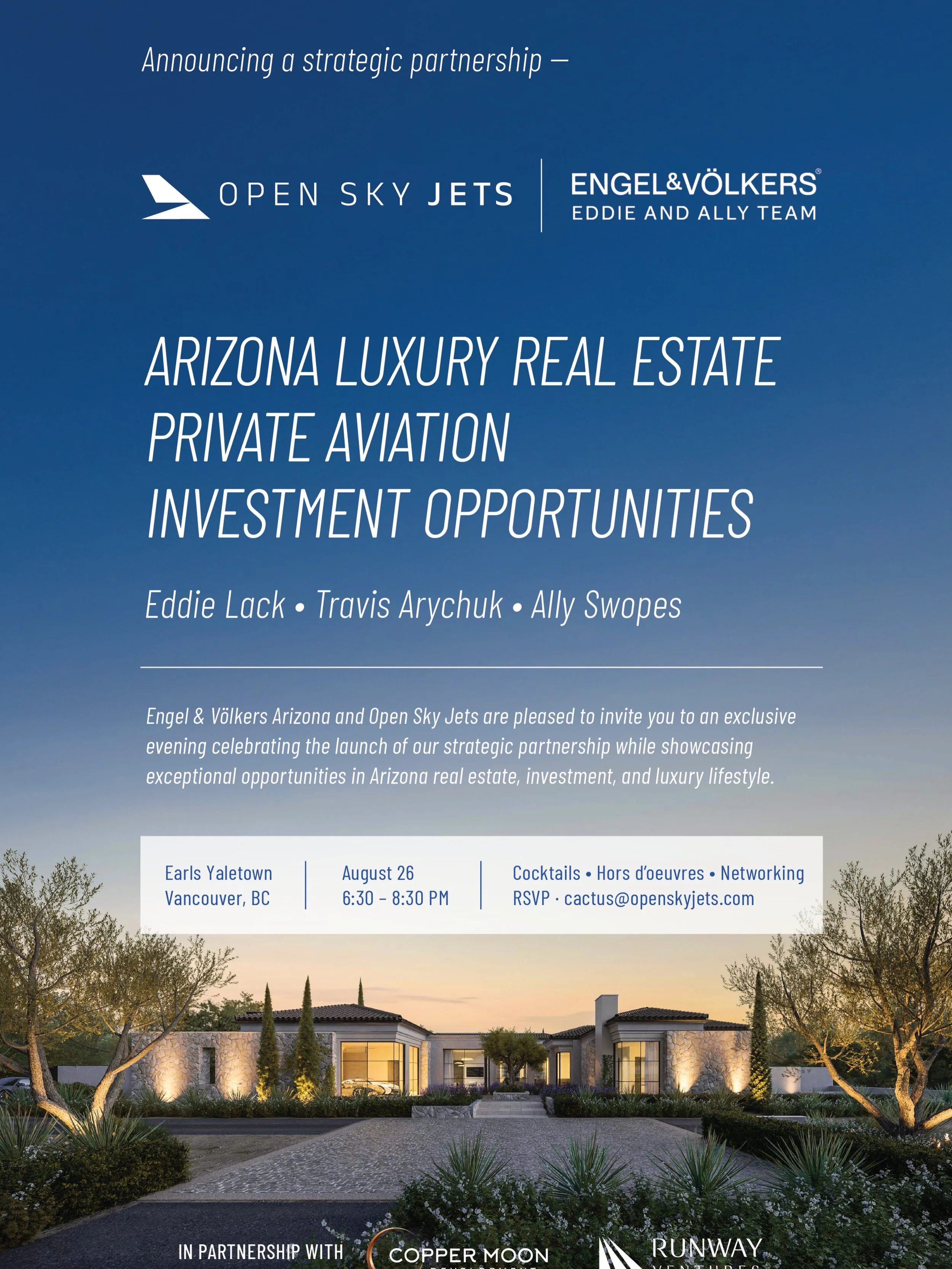 We&rsquo;re coming to Vancouver, BC 🇨🇦

Join us for an exclusive evening exploring why more Canadians are looking to Arizona for lifestyle, investment, and long-term opportunity.

We&rsquo;ll be sharing our perspective on today&rsquo;s market, what