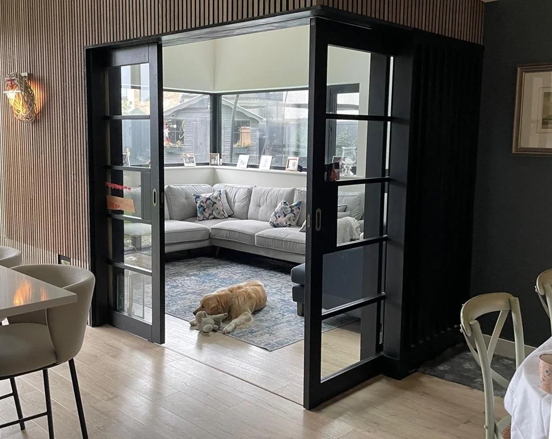 Portmarnock, North County Dublin

We recently completed this home extension featuring a timber-lined family living space designed for flexibility and flow. This additional living area connects seamlessly to the kitchen and dining, while sliding pocke