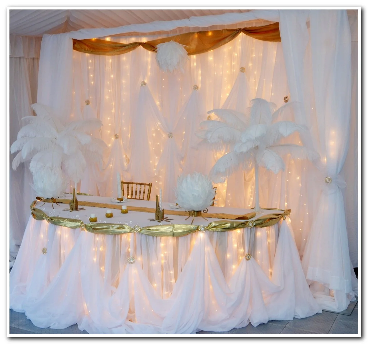 Cinderella Headtable Decor with lighting