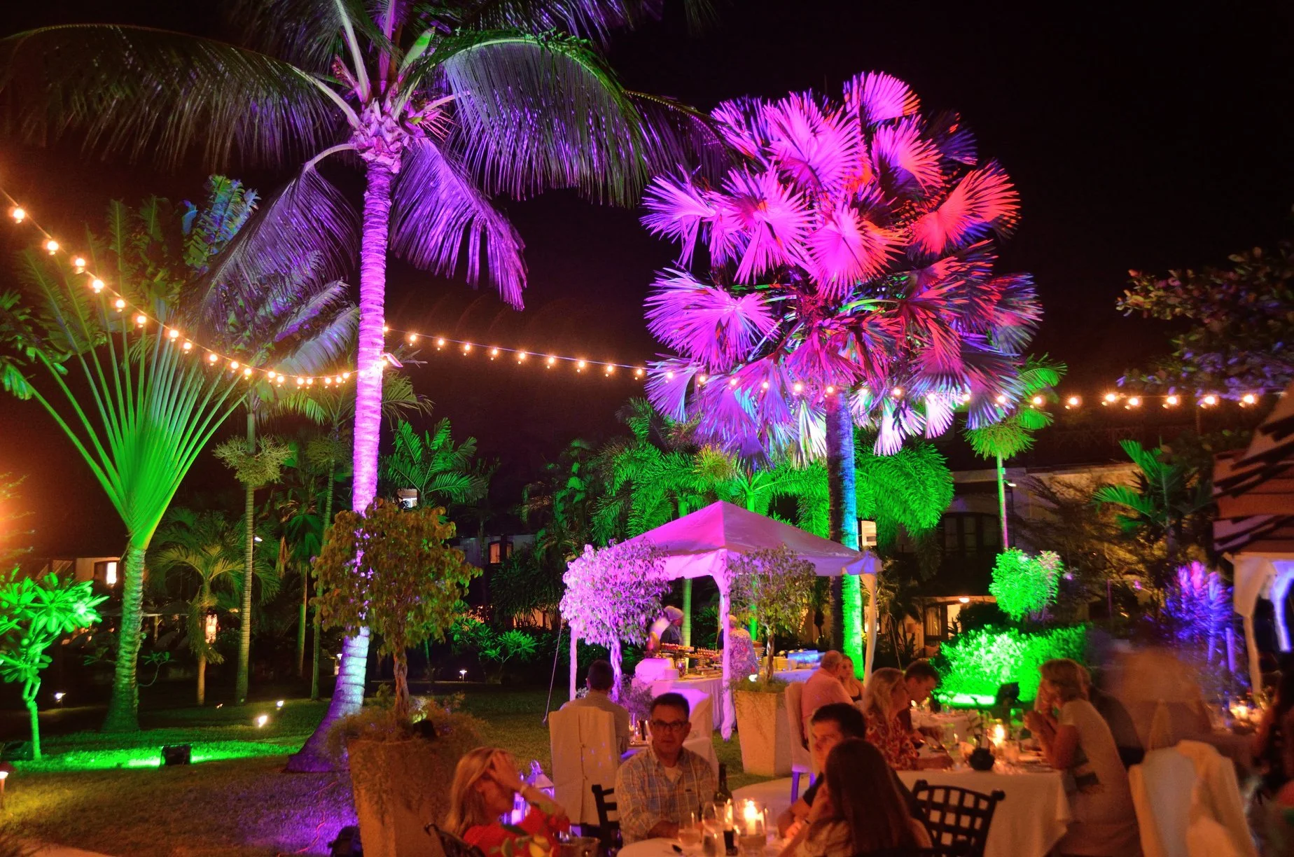 Event lighting for beach / garden party