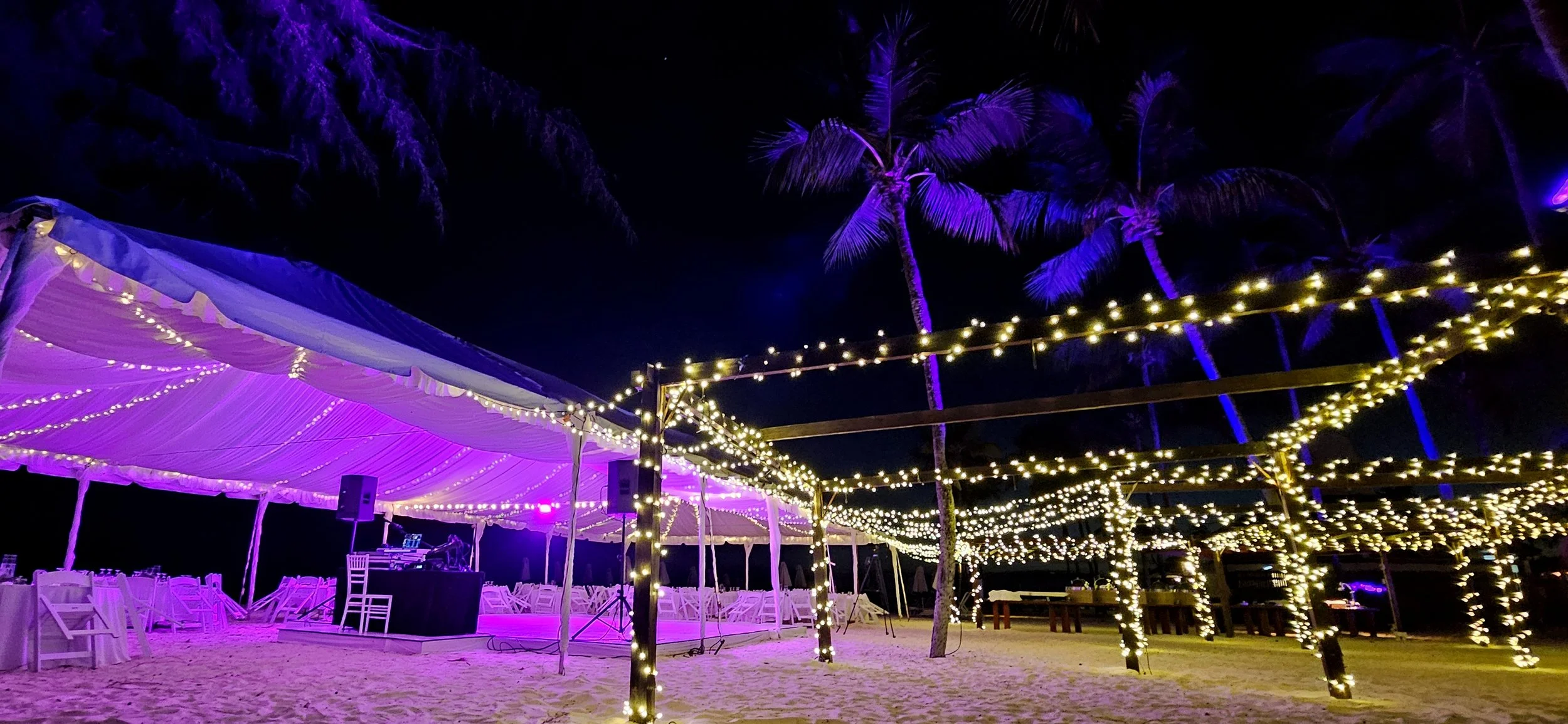 Tent with Event lighting and tent Lighting