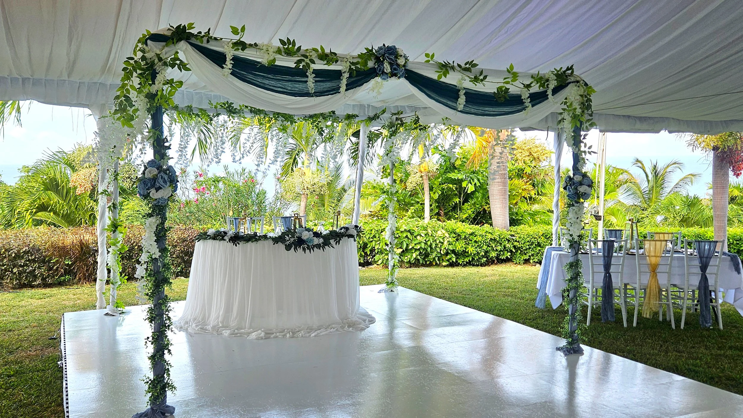 Wedding in Barbados Headtable Canopy