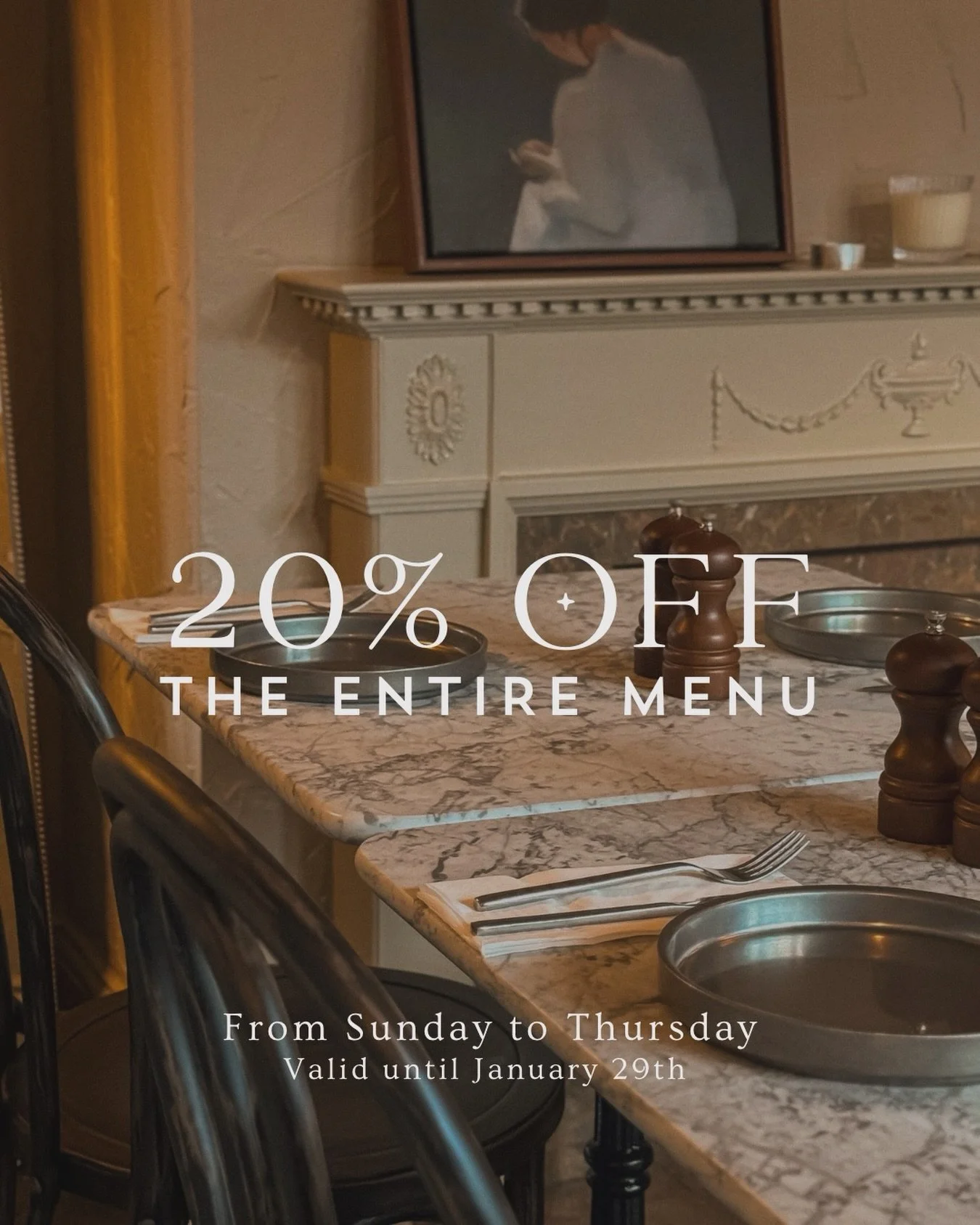 Starting this Sunday, enjoy 20% off your entire bill, available Sunday to Thursday.

An invitation to slow down, share good food, and enjoy the moment. 

Offer valid until January 29th.

Reserve your table by: 
📞 01482 680868
📩 bookings@grekobeverl