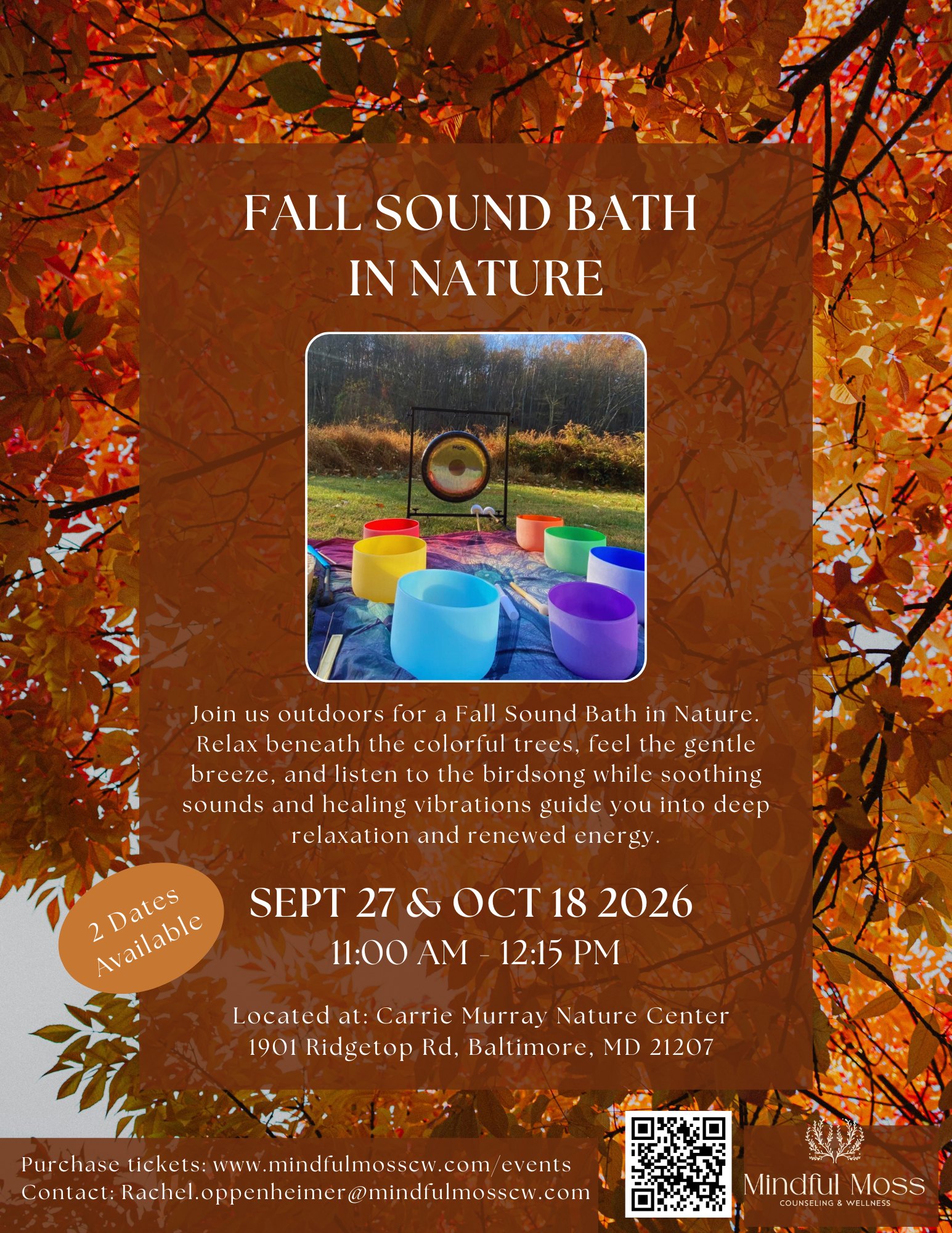 Fall Sound Bath in Nature 10/18