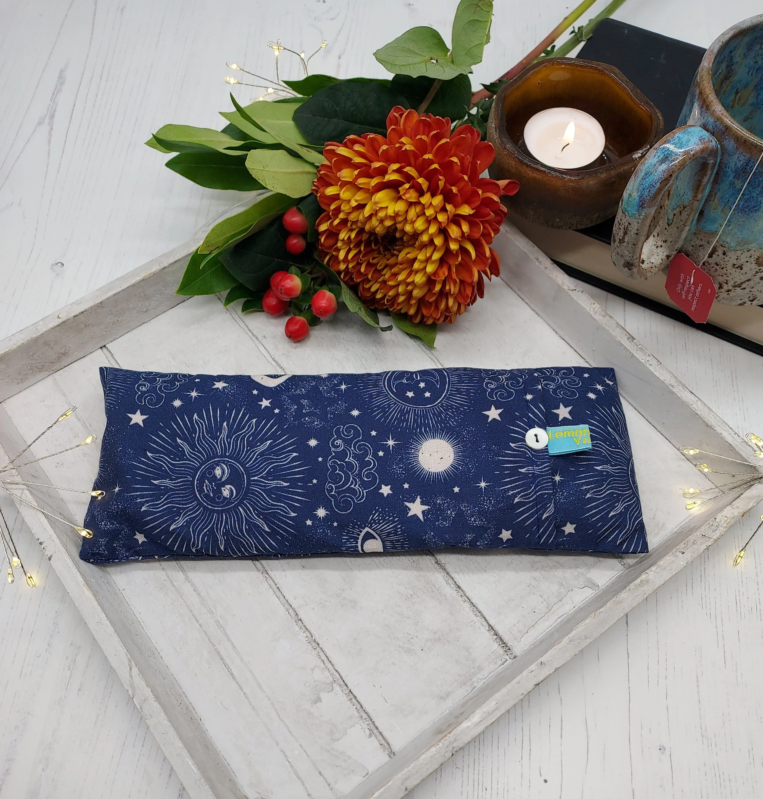 Moon & Stars Lavender and Wheat Eye Pillow