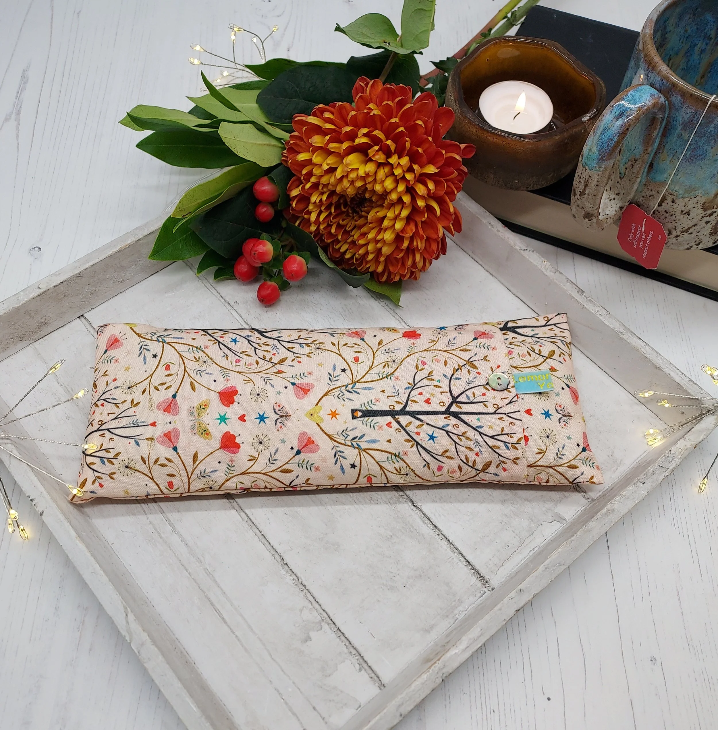 Pink Tree Pattern Lavender & Wheat Eye Pillow