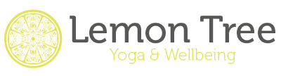 Lemon slice logo with text 'Lemon Tree Yoga & Wellbeing' in gray and yellow.