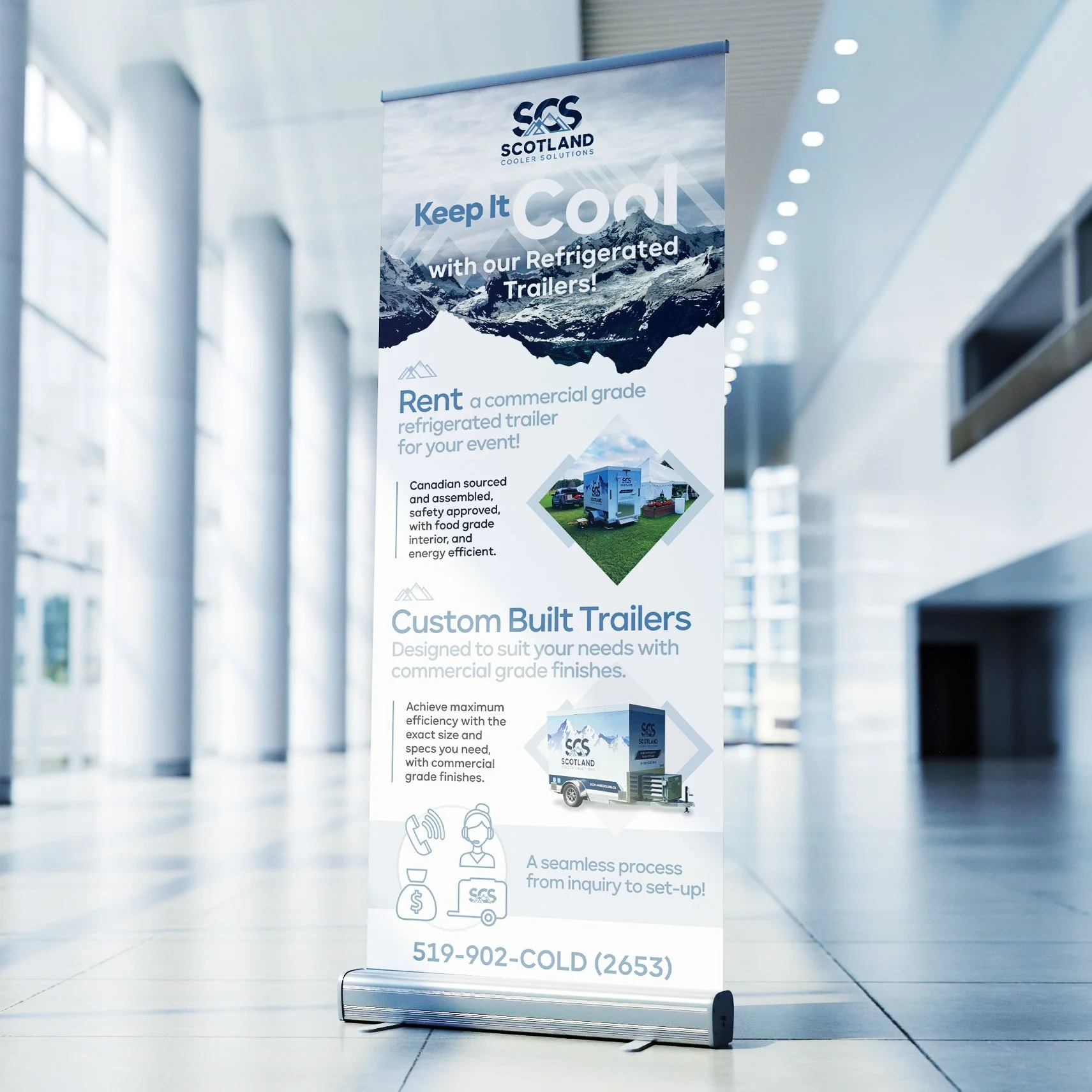 Rollup Banner Design for Scotland Cooler Solutions