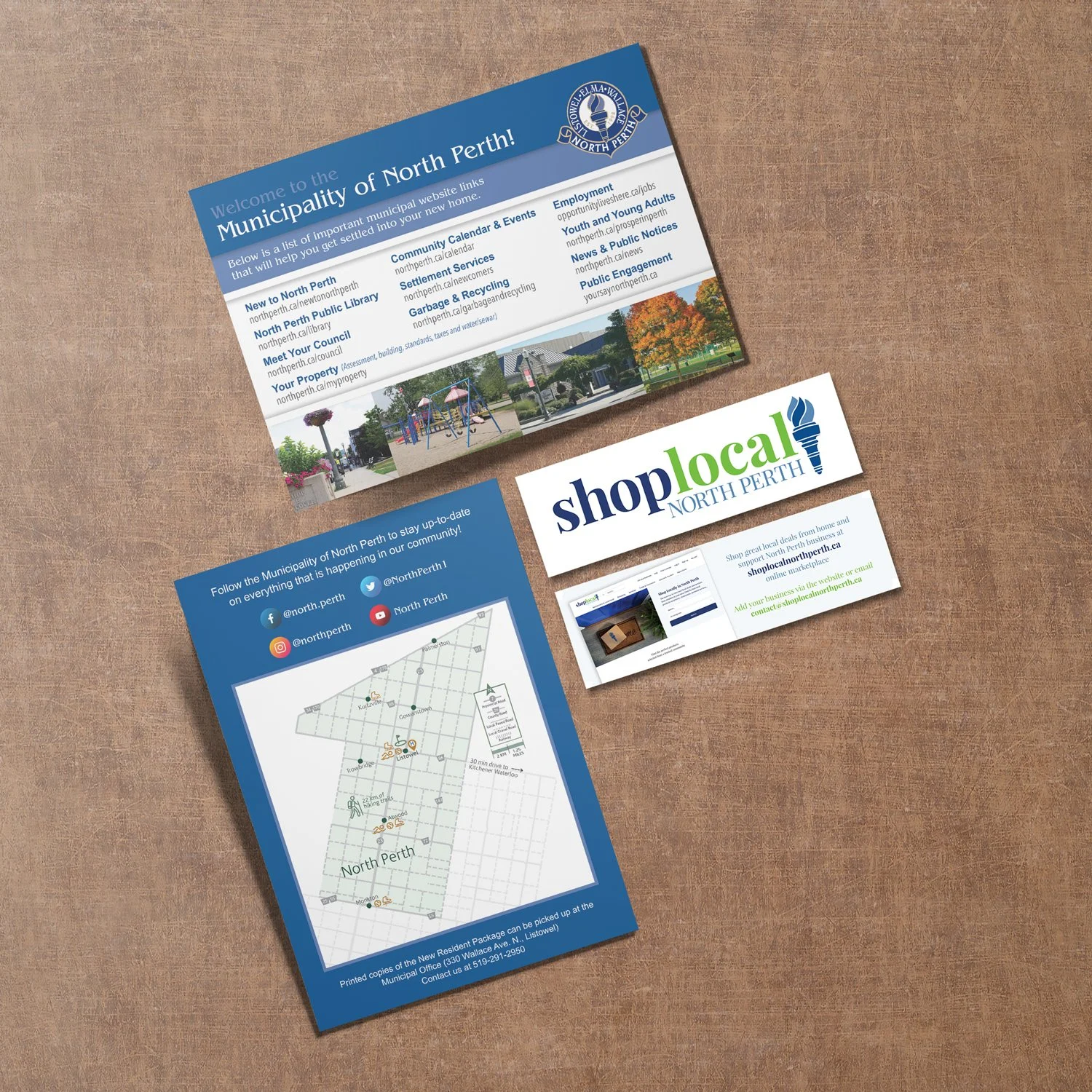 Postcard and Bookmark for Municipality of North Perth