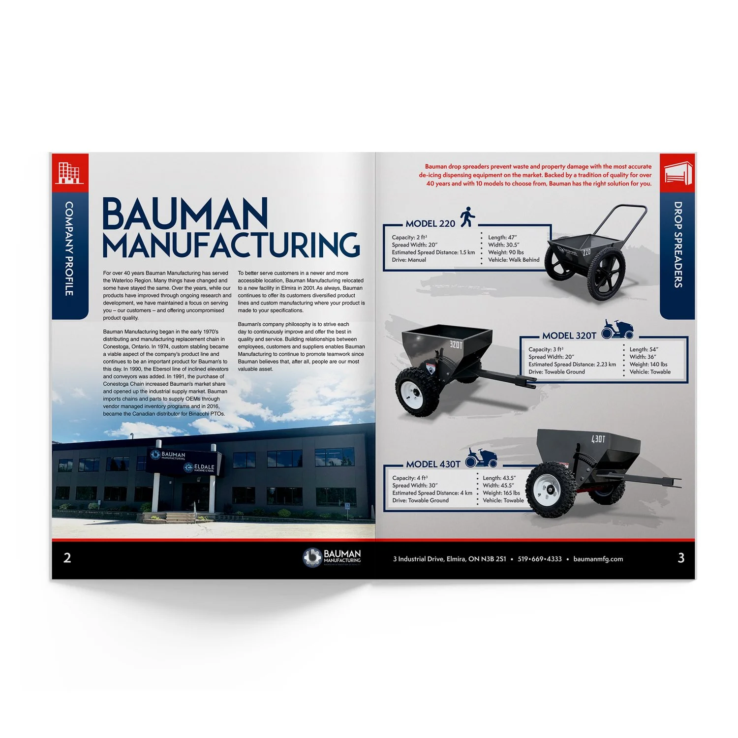 Marketing Booklets for Bauman Manufacturing