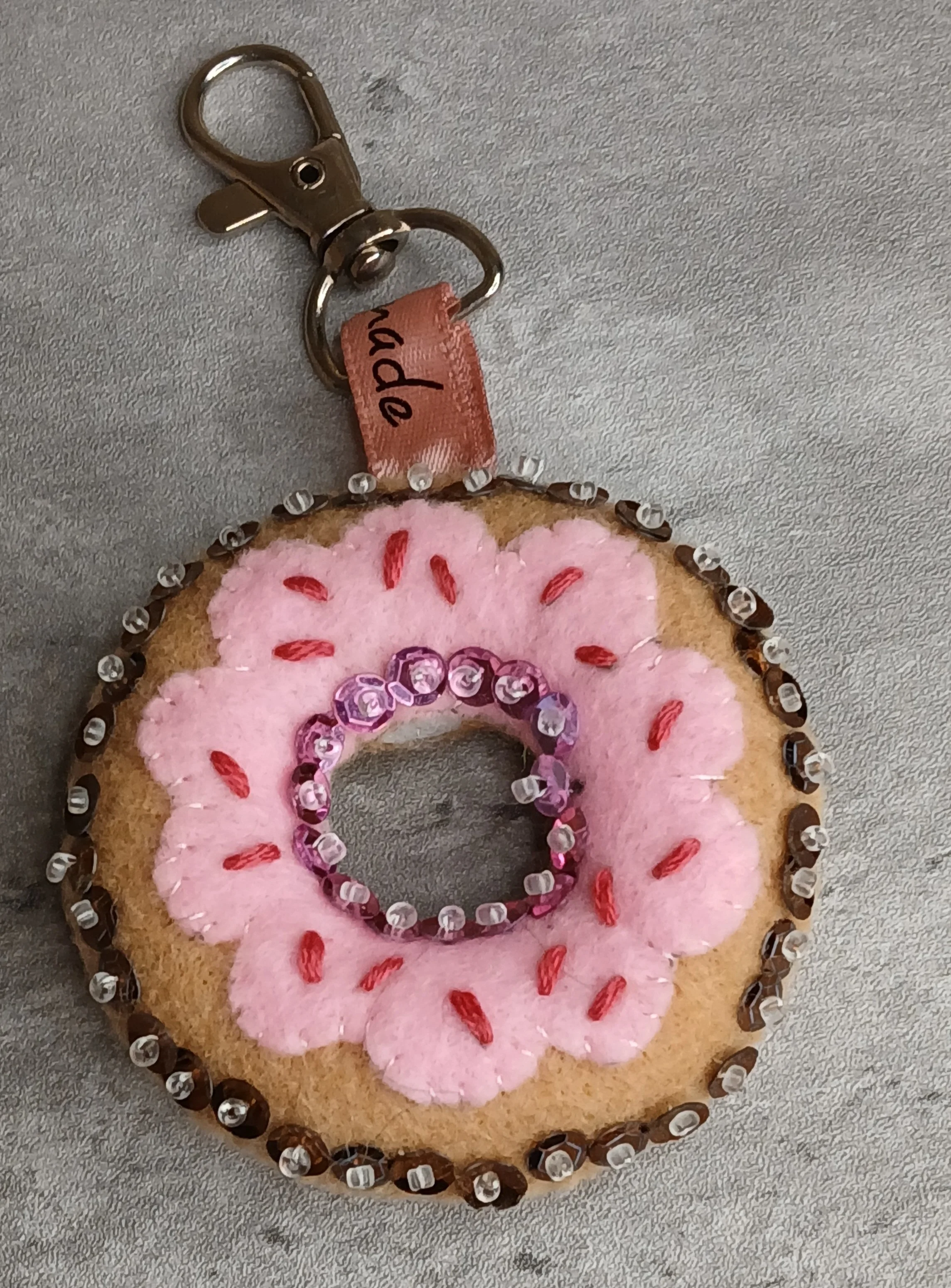 Handmade Felt Food & Bee Keychains – One of a Kind