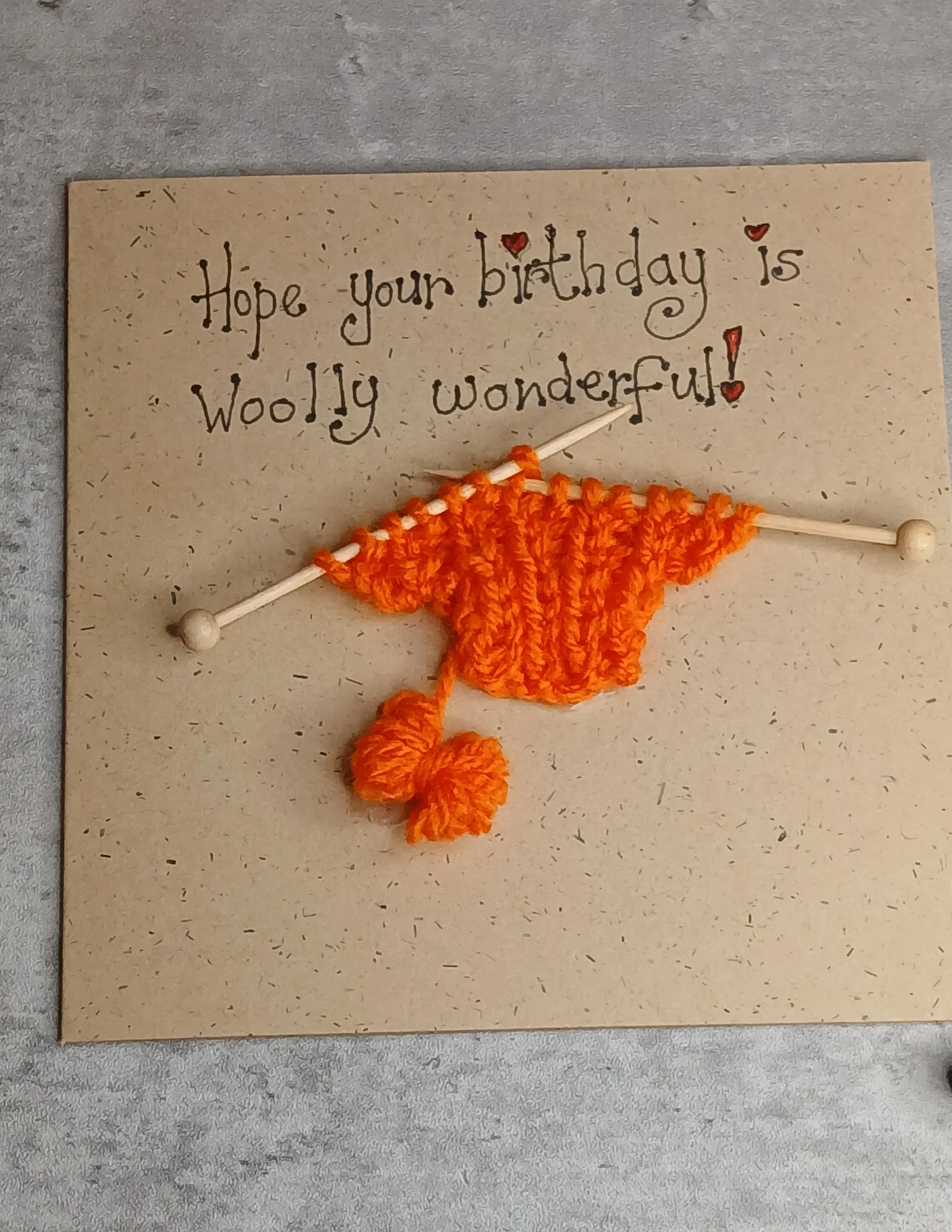 Charming Knitting Birthday Card
