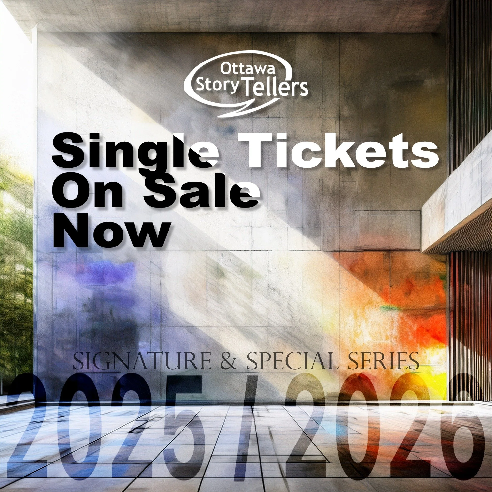 Single Tickets are now on sale for all of our events in our 2025-26 season! You can now purchase tickets for any of our 6 Signature Series events and our 3 Special Series events. Join us for another year of amazing stories. (Link In Bio)

#storytelli
