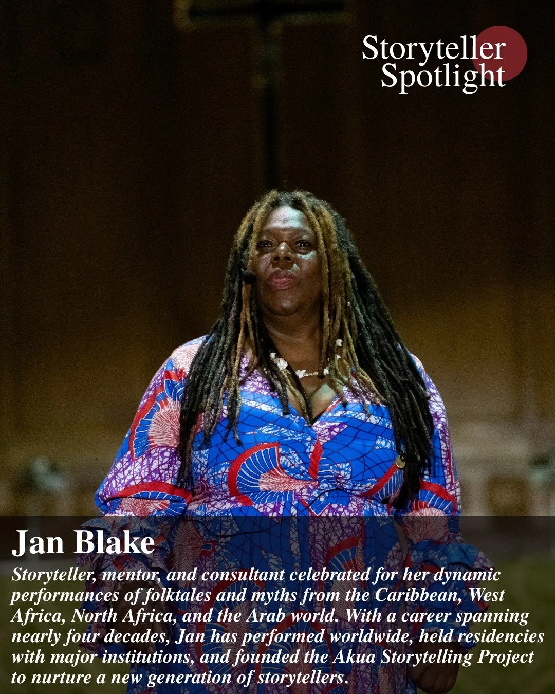 We're one month away from Bottle Tales, our first show in the 2025-26 Signature Series. Meet the artist behind the show, Jan Blake!

One of the world&rsquo;s leading storytellers, Jan brings folktales and myths from the Caribbean, West Africa, North 