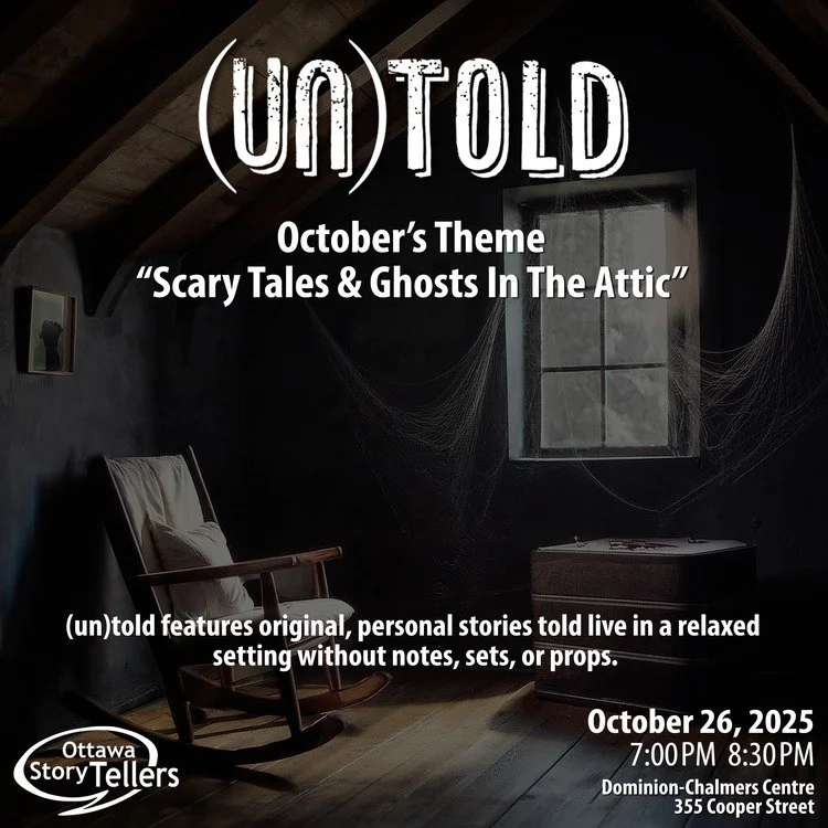 This Sunday, (un)Told returns, with a spooky twist for the #Halloween🎃 season!
Join us for our monthly personal storytelling night, where local storytellers share original, true tales live — no notes, no sets, no props — all in 10 minut