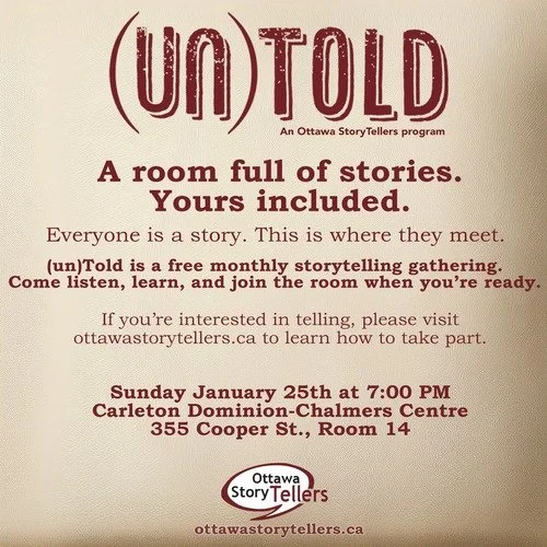 Are you thinking about telling a story at our next (un)told? 

If you&rsquo;re considering sharing a story and want to talk it through first, reach out to our host Brad. This isn&rsquo;t an audition or a commitment - just a way to make sure (un)Told 