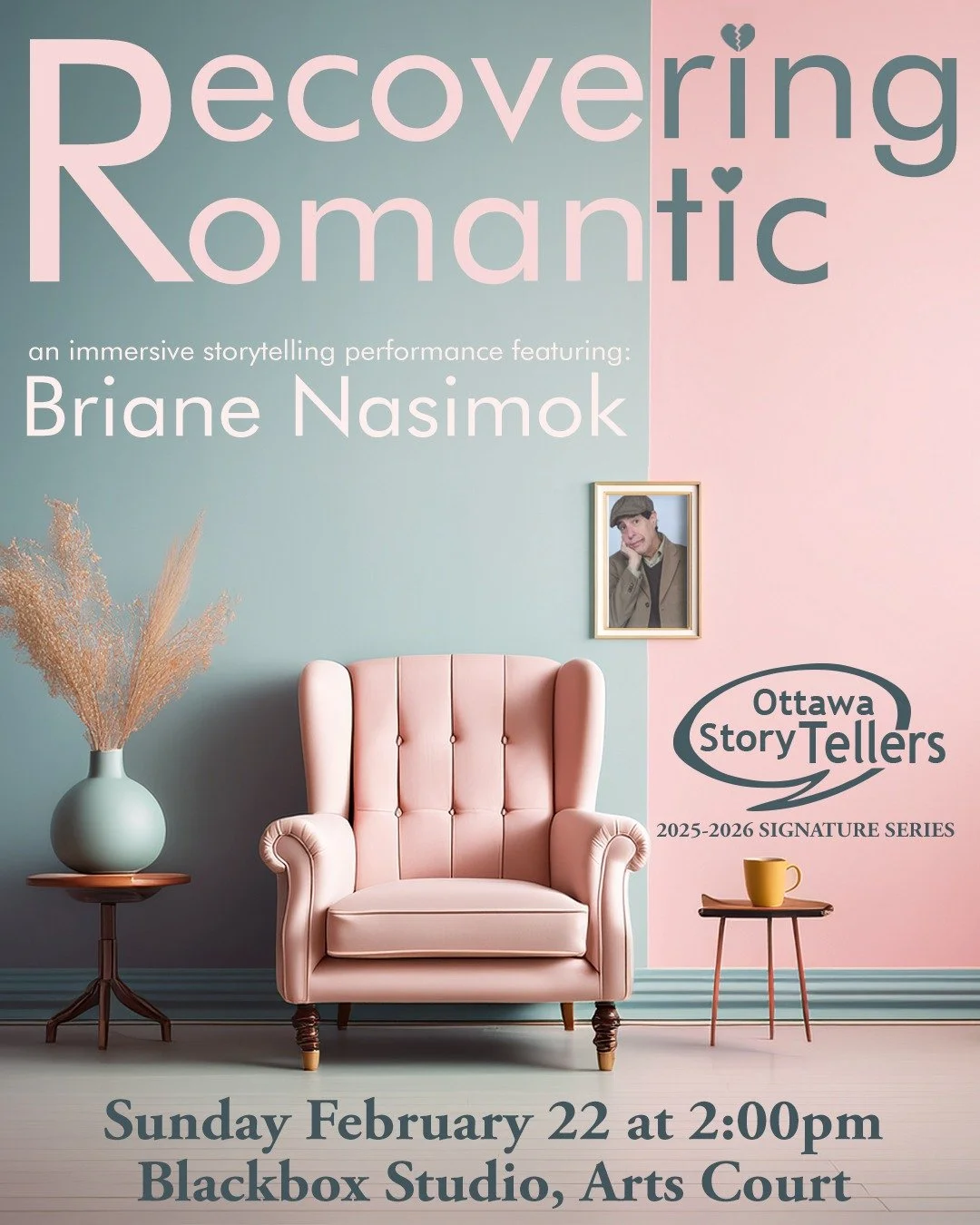 After another SOLD OUT Signature Series show we look ahead to the next one, Recovering Romantic, coming up February 22! 

Recovering Romantic is an immersive storytelling performance set within the weekly meetings of &ldquo;Romantics Anonymous,&rdquo