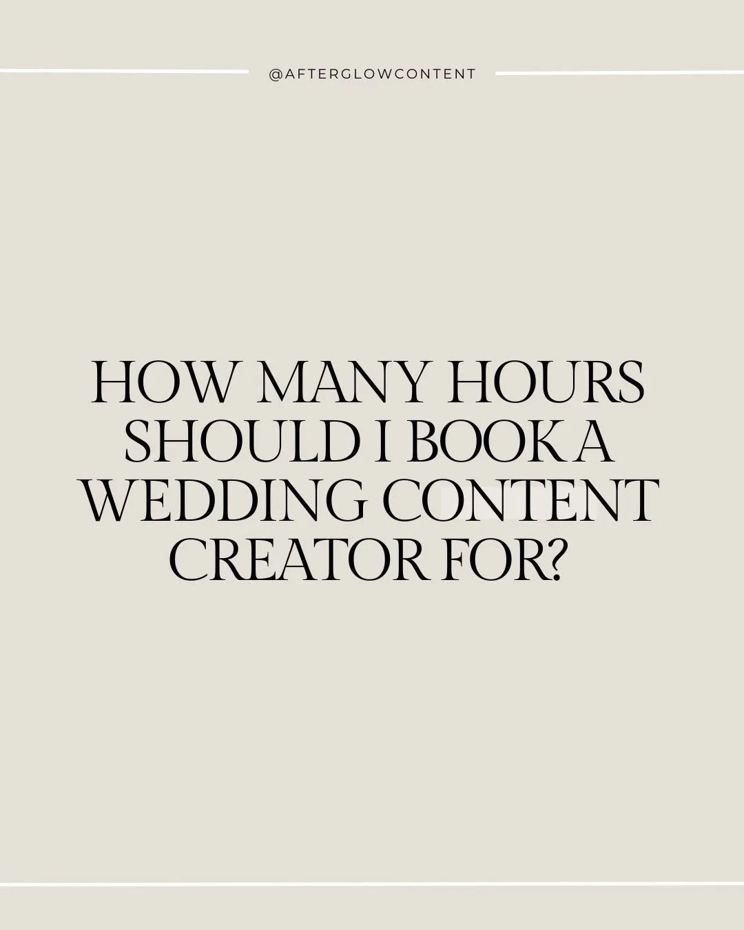 Wondering how many hours of content creation you should book for your wedding day? 🤍

We broke it all down in this post so you can see what makes the most sense for your day. 

Swipe through to find your perfect fit. 💍 

#ukweddingvendors #ukweddin