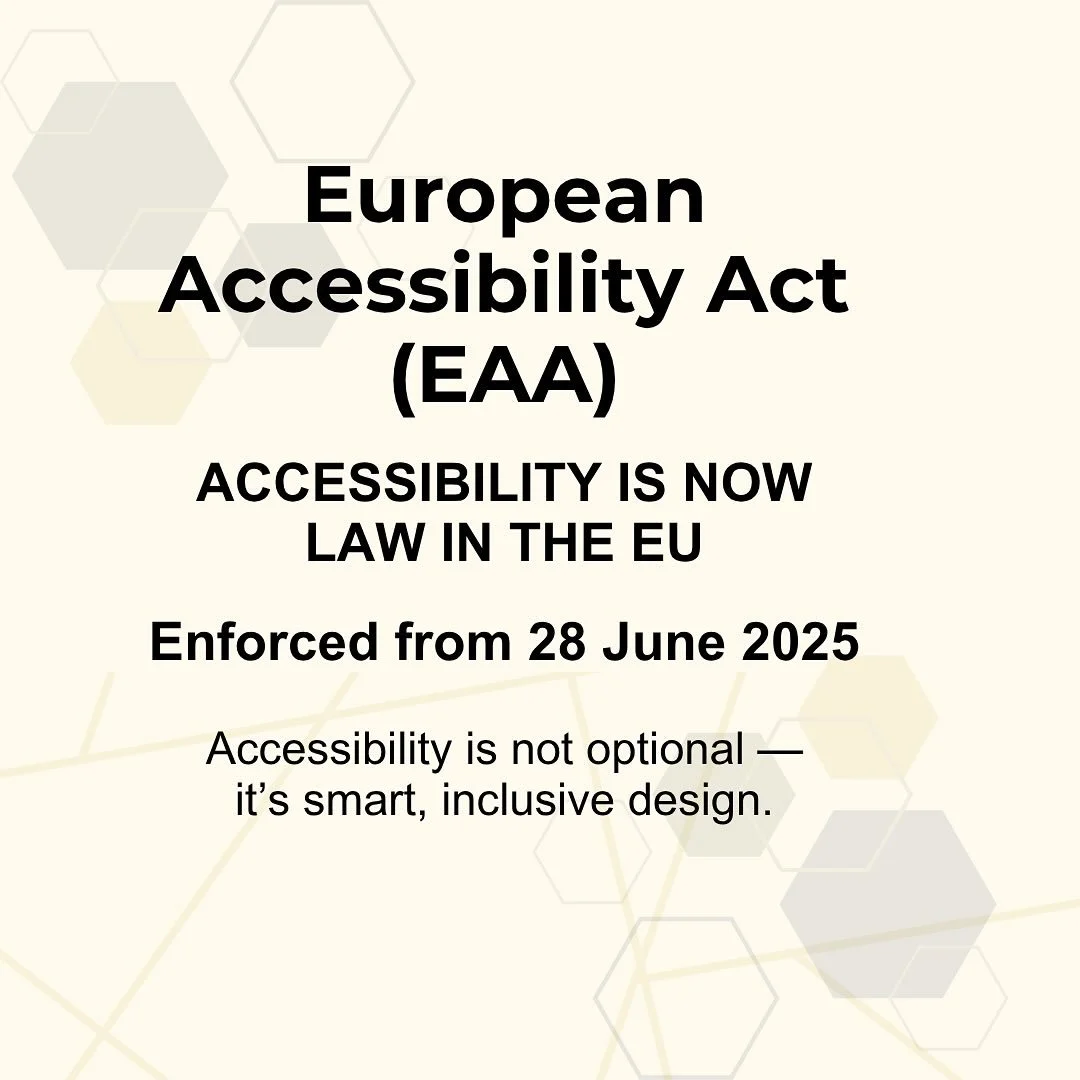 🚨 The European Accessibility Act (EAA) is now enforceable across the EU
📅 From 28 June 2025, accessibility is no longer optional &mdash; it&rsquo;s the law.
Digital platforms, including websites and learning environments, must meet accessibility 