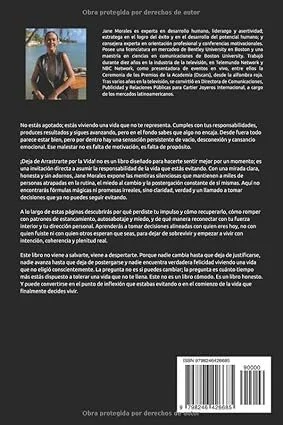 Back cover of a book with text in Spanish and a barcode at the bottom right corner.