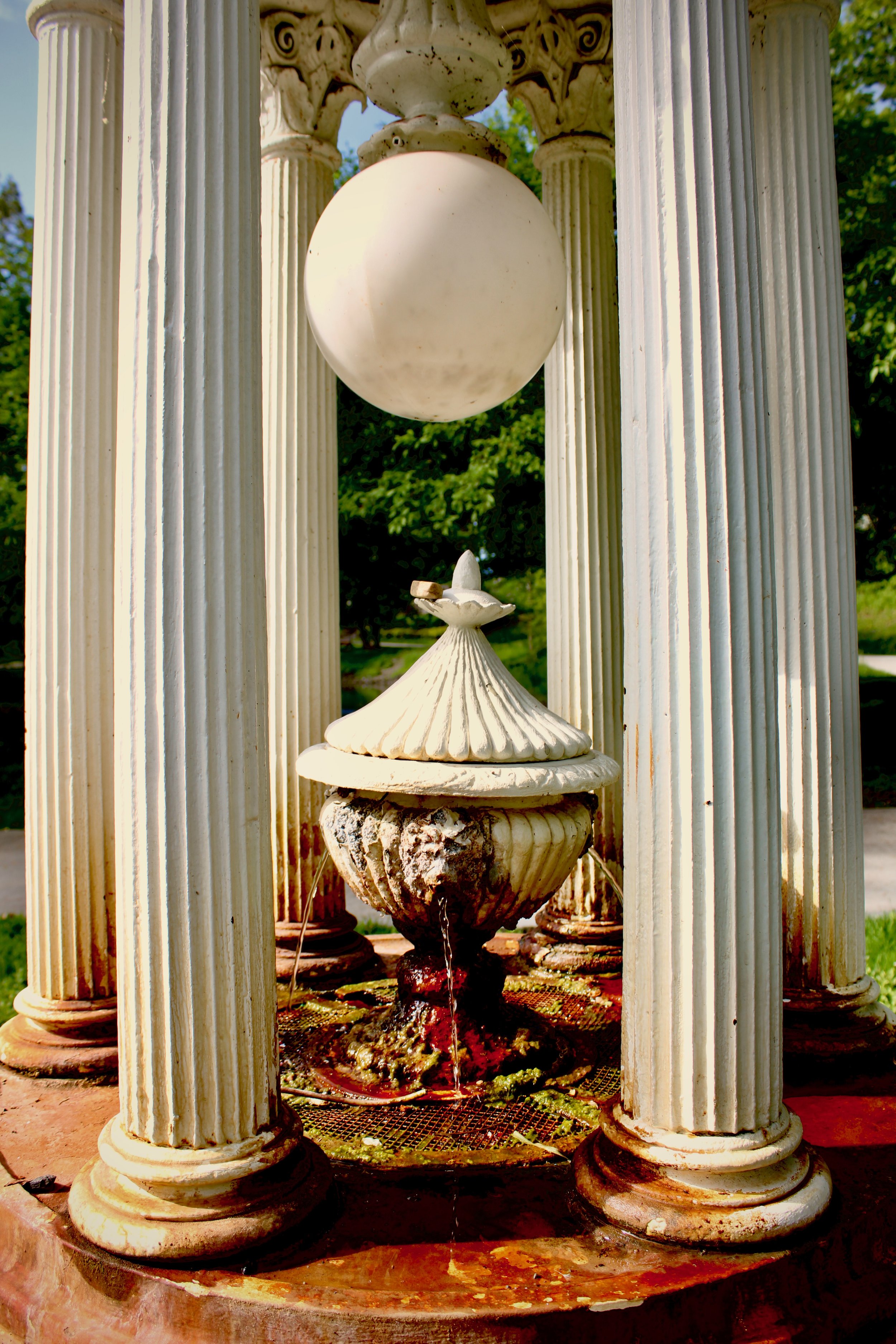 Architecture, water, weather, wear, rust, photo, photography, prints, Saratoga Springs, Victorian, Gilded Age, Upstate New York, Adirondacks, color, art, artists, Upstate New York Artists, Mara Pratt