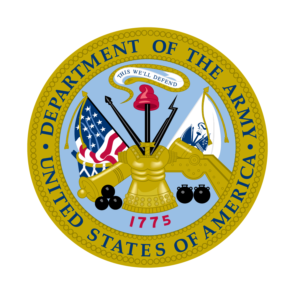 The official seal of the U.S. Army Corps of Engineers, featuring an anchor, two cannons, bombs, a U.S. flag, a sailing ship, and a red fire hydrant, with the text 'This we'll defend' and the year 1775.
