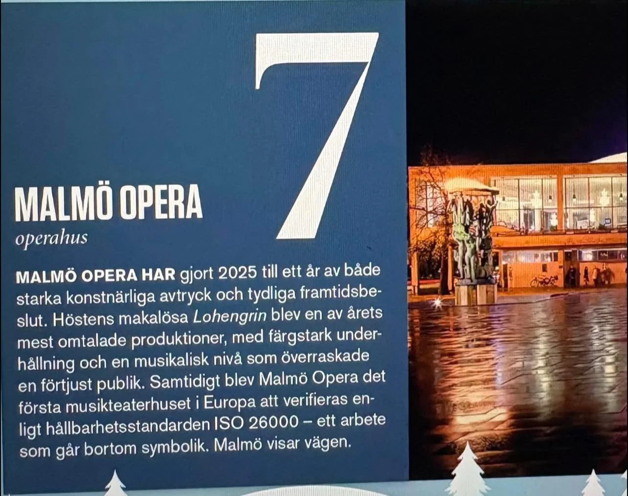 S&aring; roligt att Malm&ouml; Opera och v&aring;r Lohengrin finns med p&aring; &aring;rets Opus-lista! ❤️