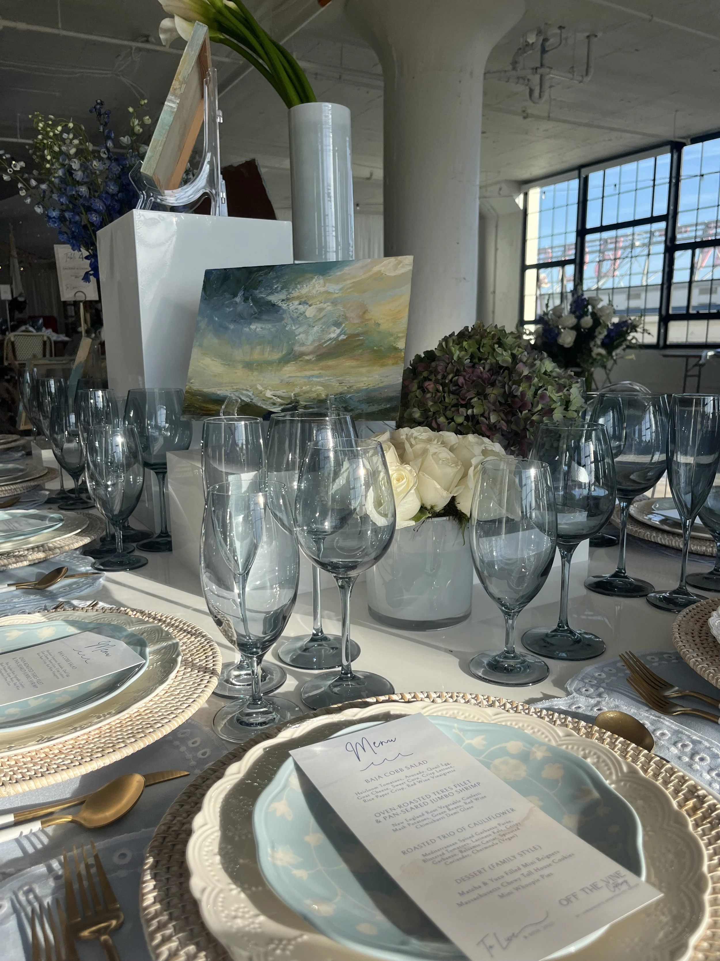 Galerie d'Orsay and Kathy Buist table installation at To Live and Dine