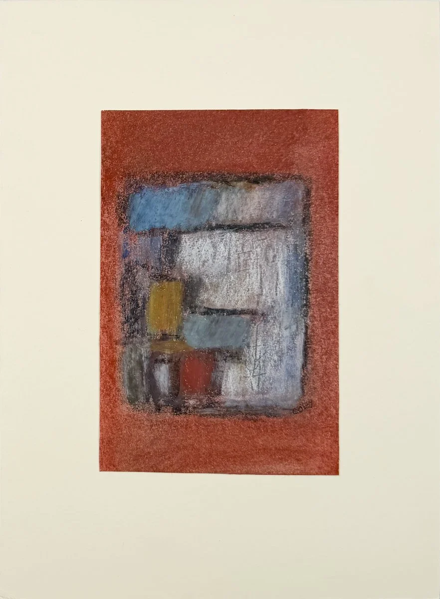 Susan Coley Roman House, pastel and graphite drawing on paper, abstract