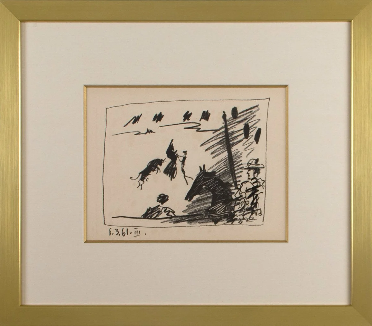Picasso - pass with the cape - Original abstract lithograph printed in black ink on wove paper