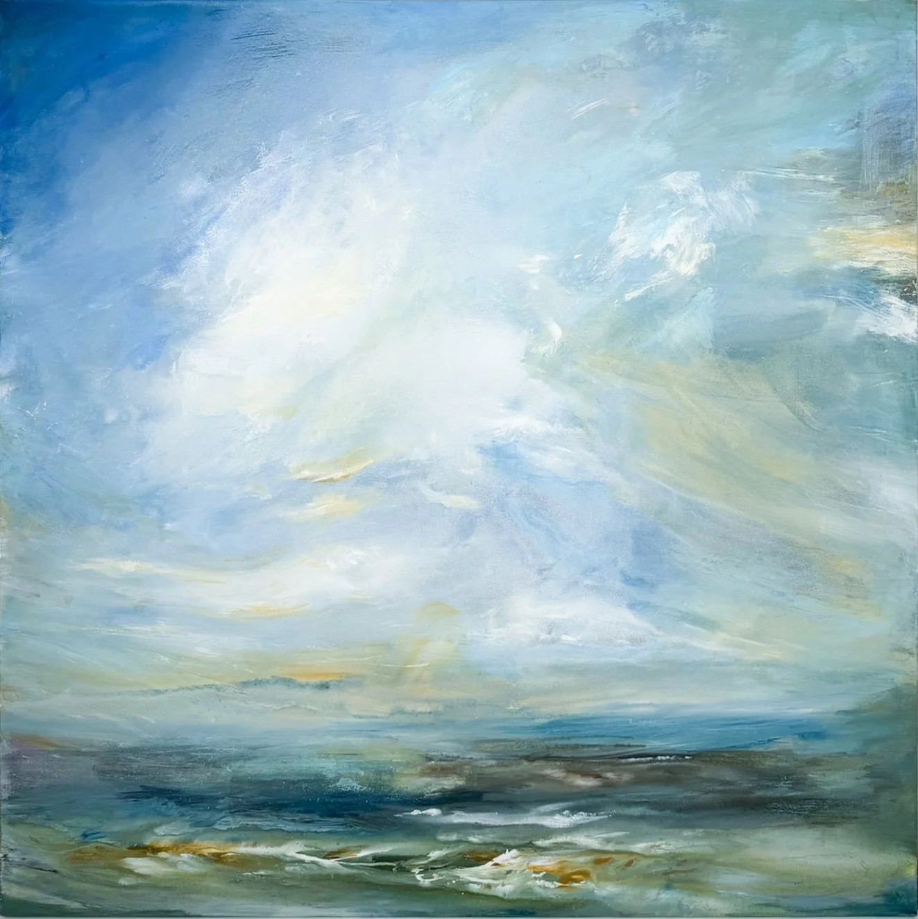 Kathy Buist  Celestial Tide, abstract ocean landscape painting