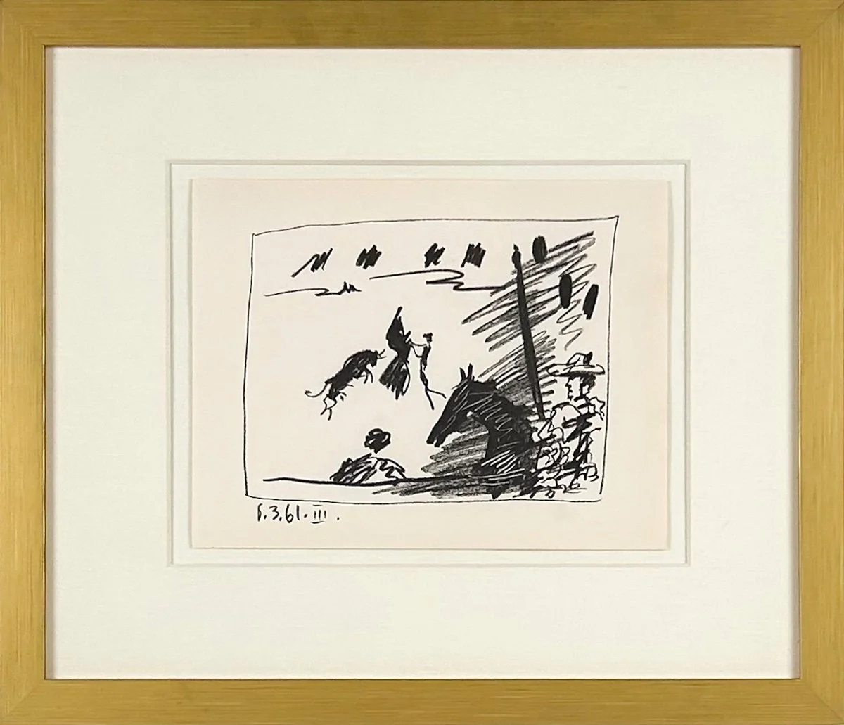 Picasso - pass with the capr - Original abstract lithograph printed in black ink on wove paper