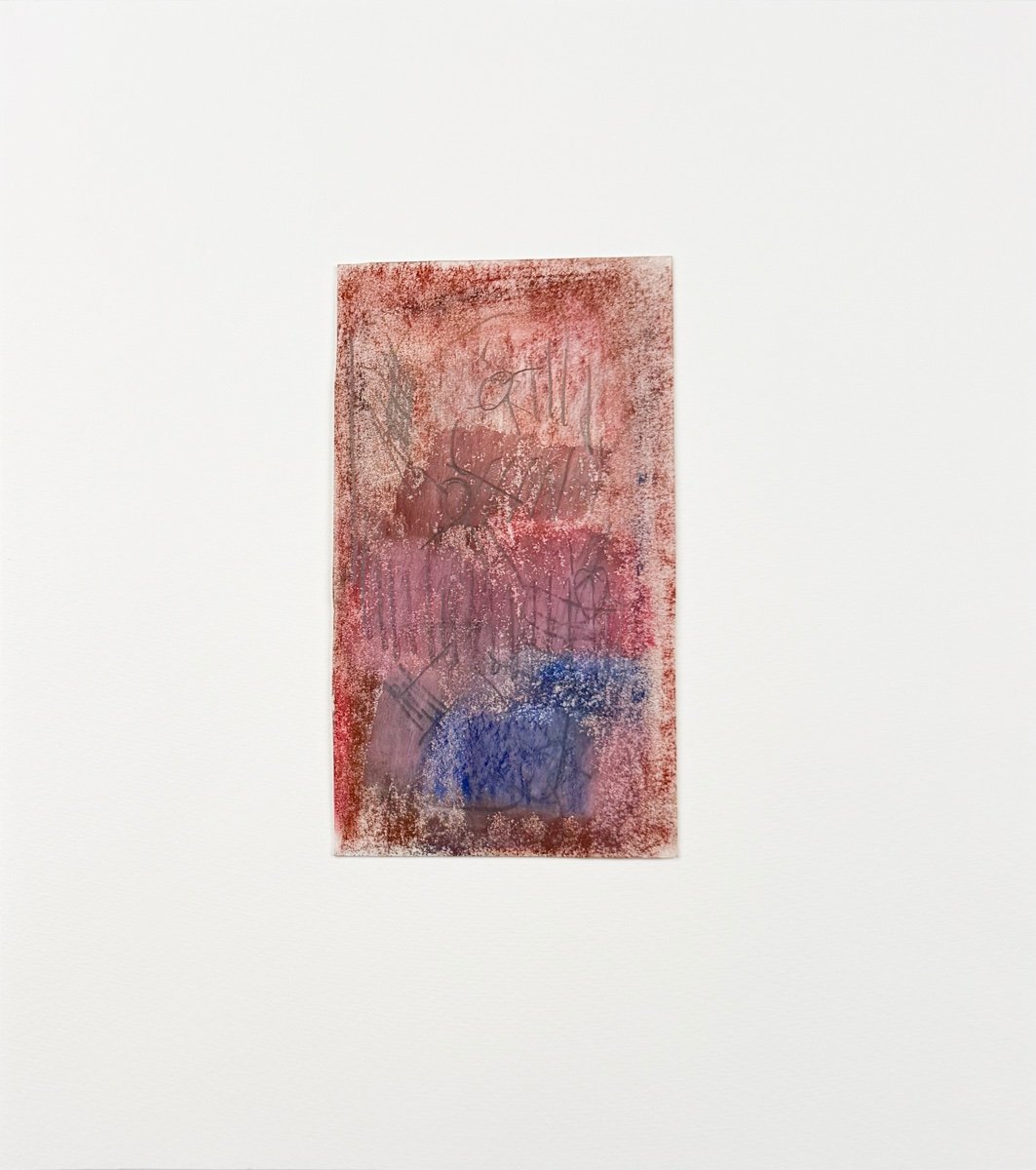 Susan Coley Morning in Rome, abstract drawing on paper in pastel and graphite