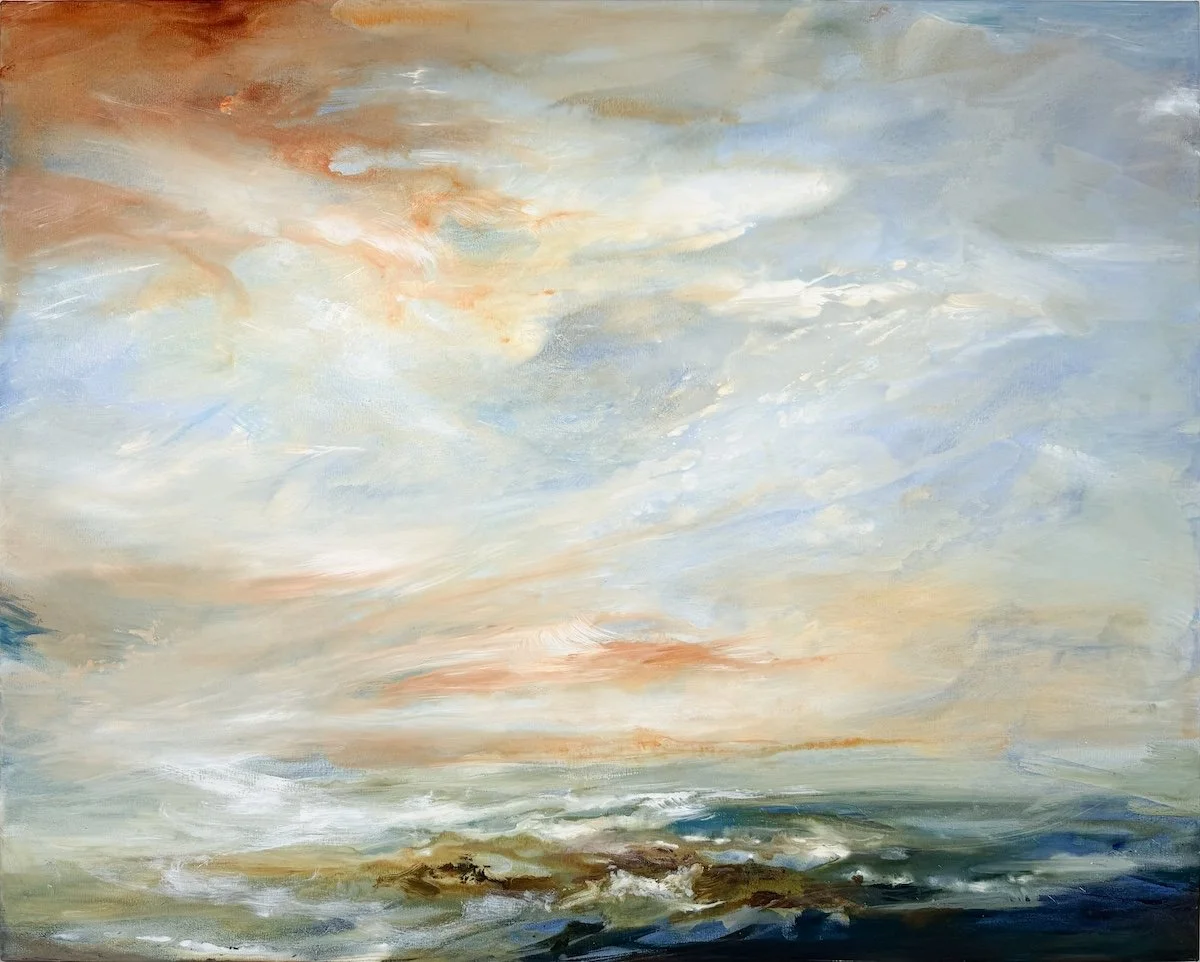 Kathy Buist By the Ocean, abstract ocean landscape painting