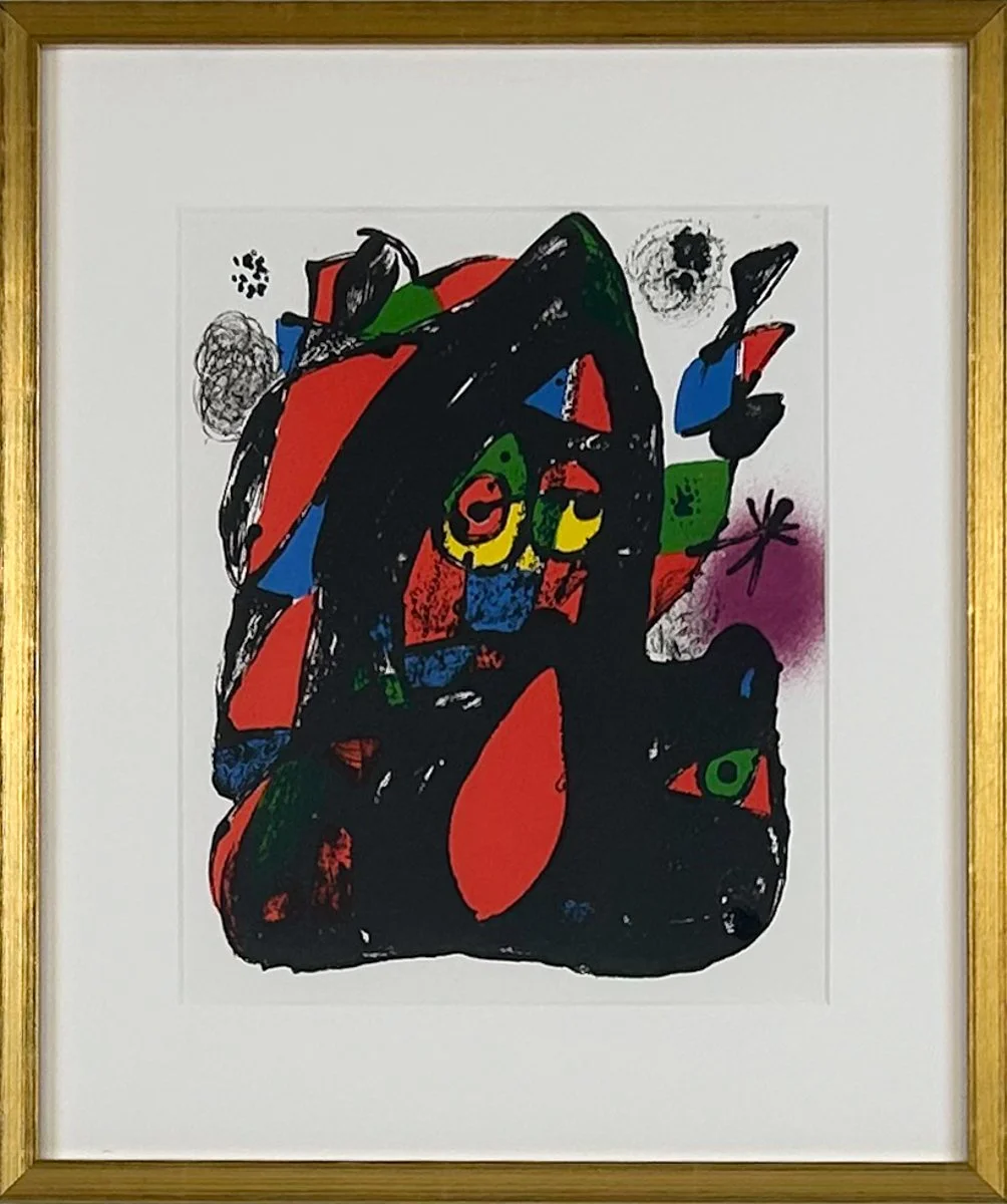 Joan Miro Untitled colorful lithograph abstract shapes and lines