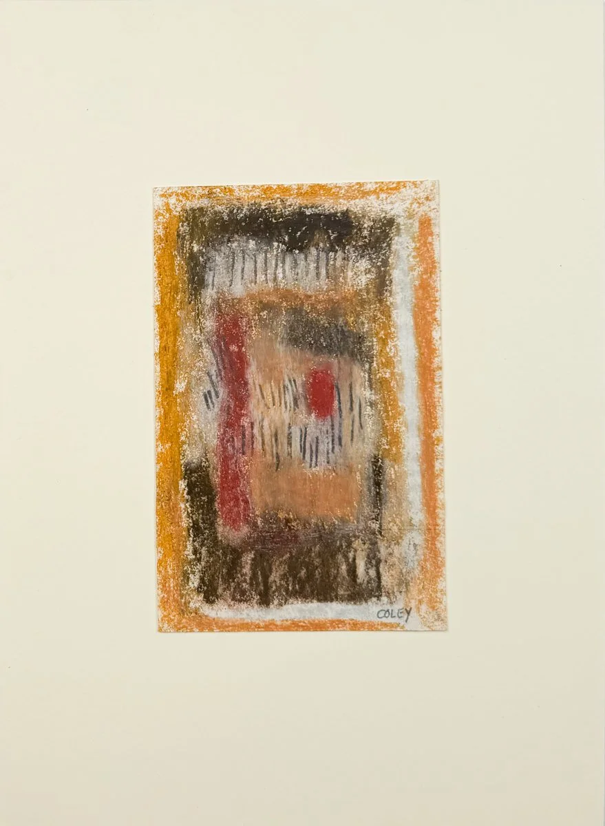 Susan Coley Rising Sun abstract drawing on paper in pastel and graphite