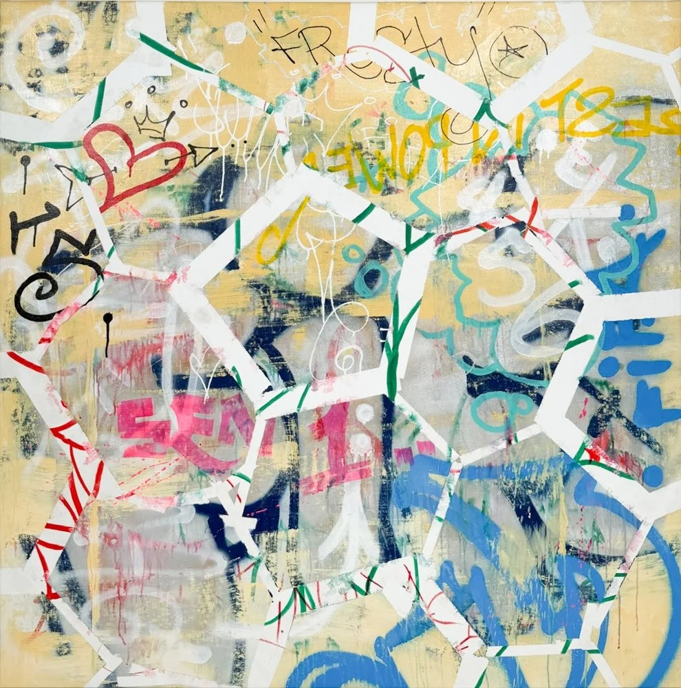 SEN-1 The World’s Greatest, abstract graffiti painting with soccer theme