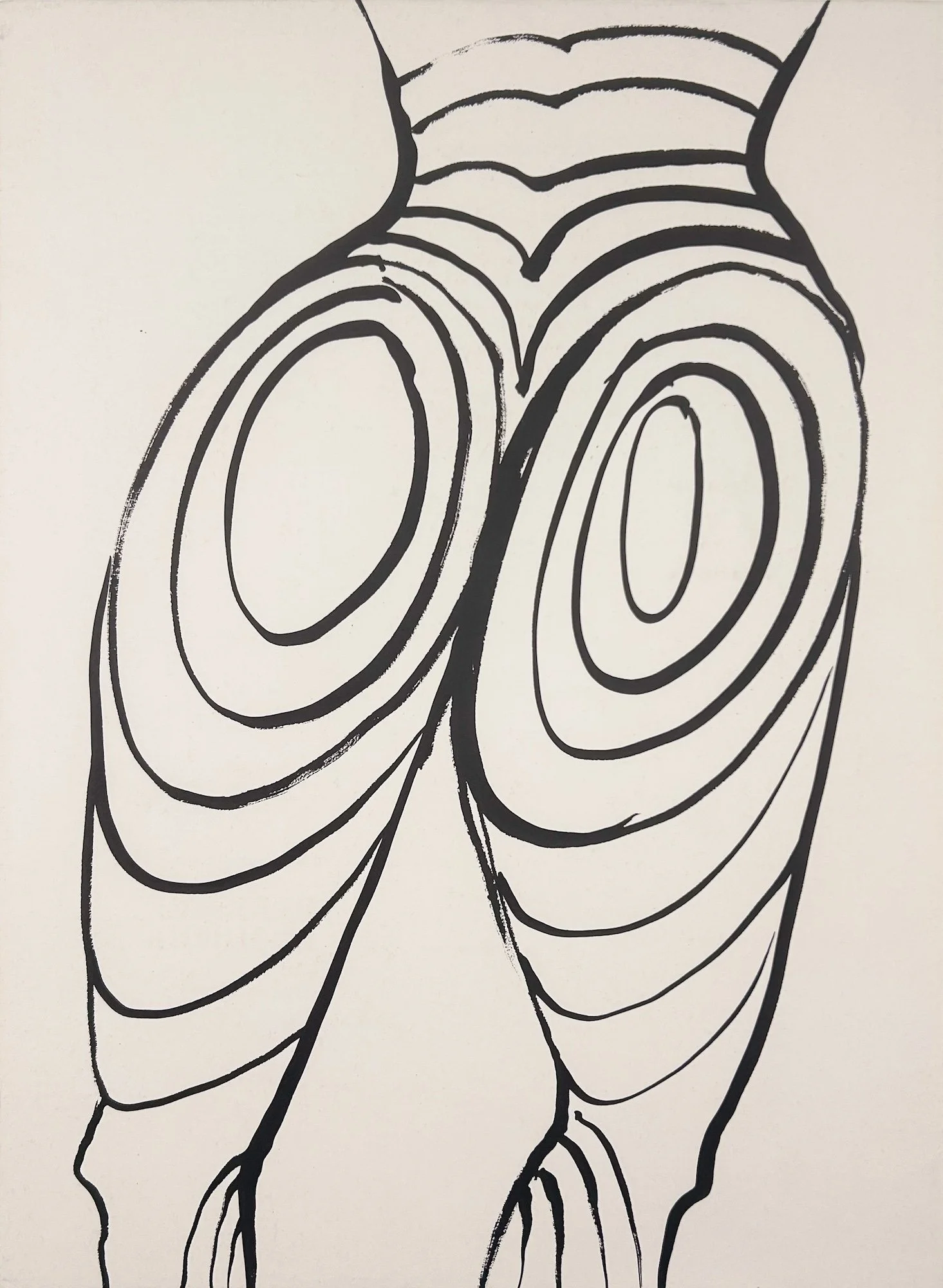 Alexander Calder  Untitled from Derriere le Miroir, original lithograph back of a figure in lines