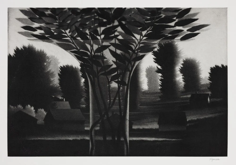 A still life of branches in a vase by Robert Kipniss