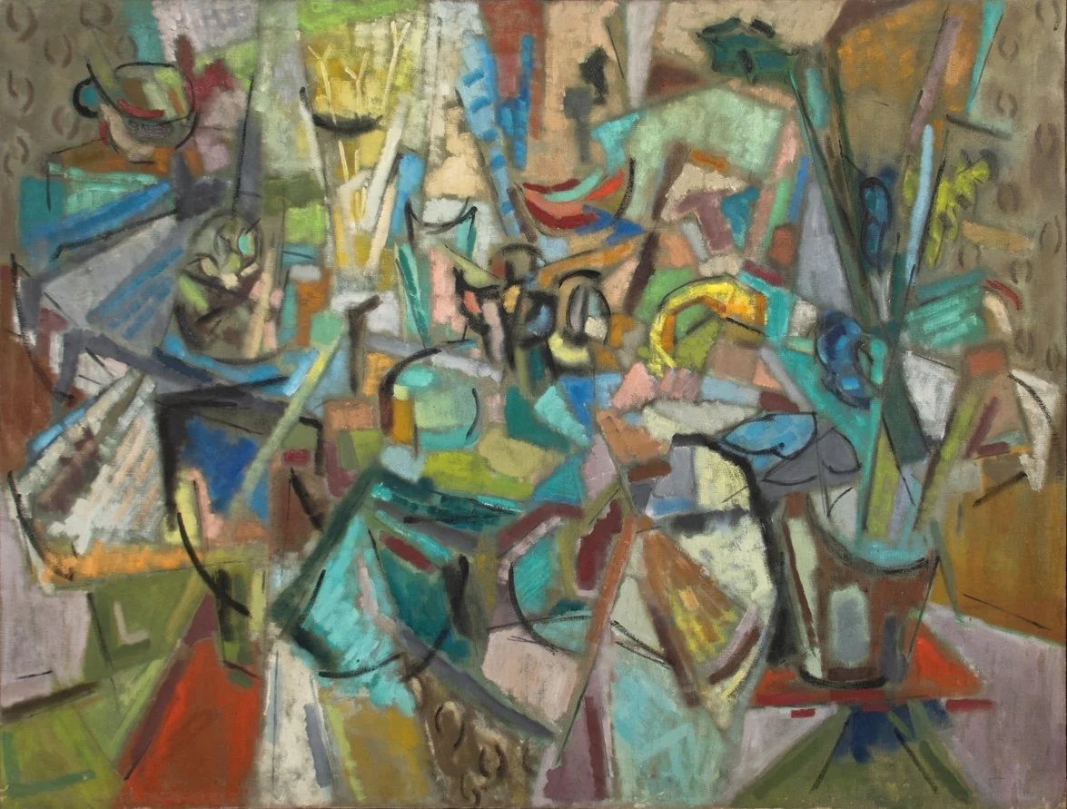 Stanley Boxer abstract figure study of nude women on a beach