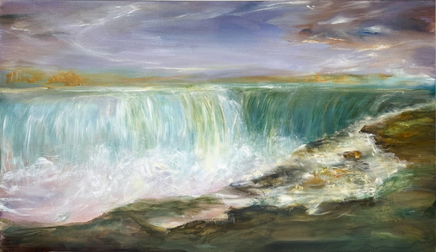 Kathy Buist  Niagara After F.Church, study of Niagara falls asfter F Church