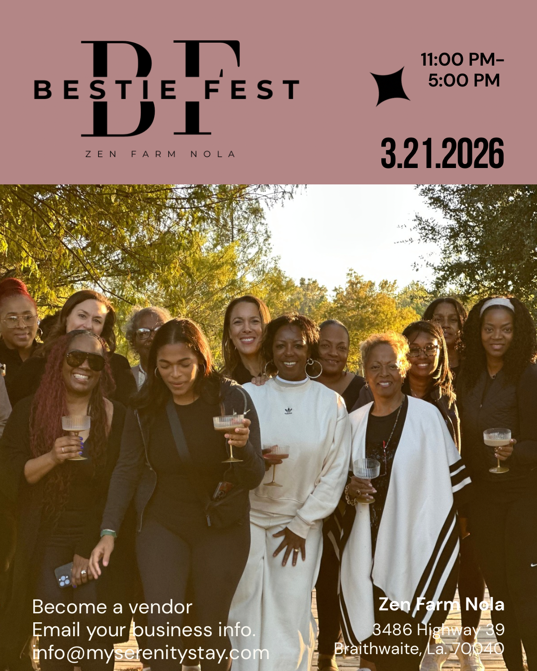 Bestie Fest                                                                                            Celebrating Women, Music, Fashion, and Culture—Together March 21, 2026