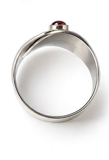 Silver cabochon gemstone statement ring, side view.png
