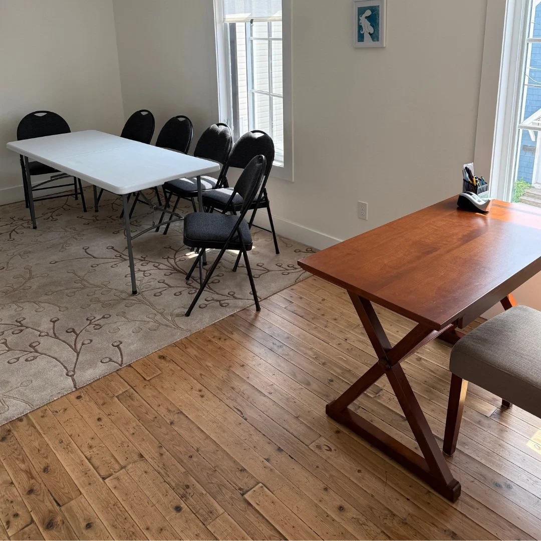 Classroom Space - Bright, intimate learning environment for birth education