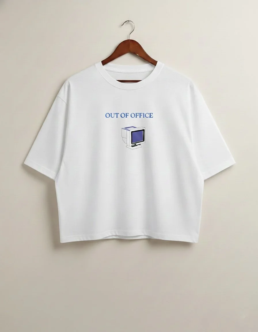 ⭐ Out of Office Tee — Oversize / Oversize Boxy Fit (199 g/m²)